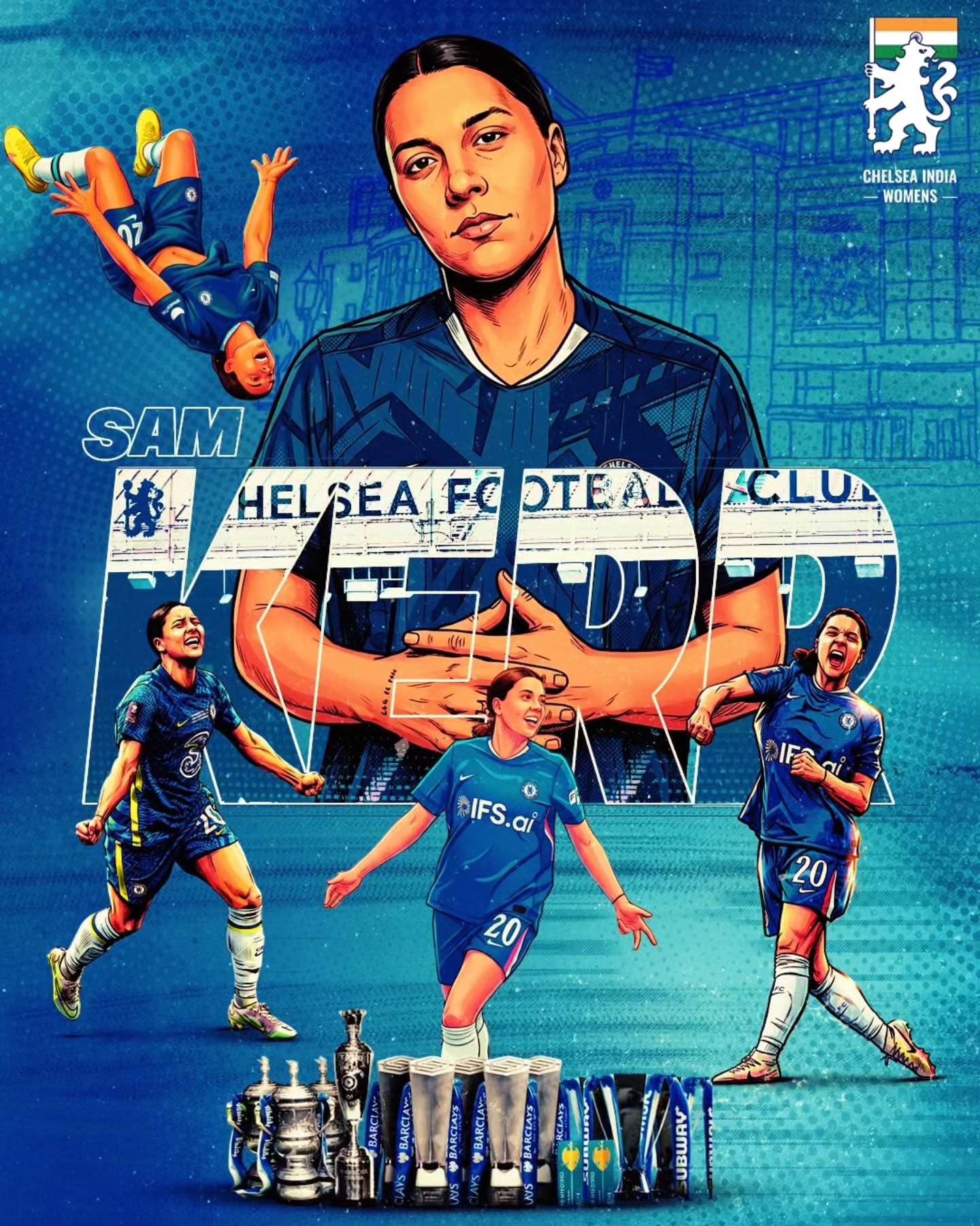 The Queen of Kingsmeadow ๐ธ
157 games. 115 goals. A Chelsea legend forever.
Thank you for everything, @samanthakerr20 ๐
#ChelseaFC #CFCW #ChelseaIndia #IndiasBlueArmy