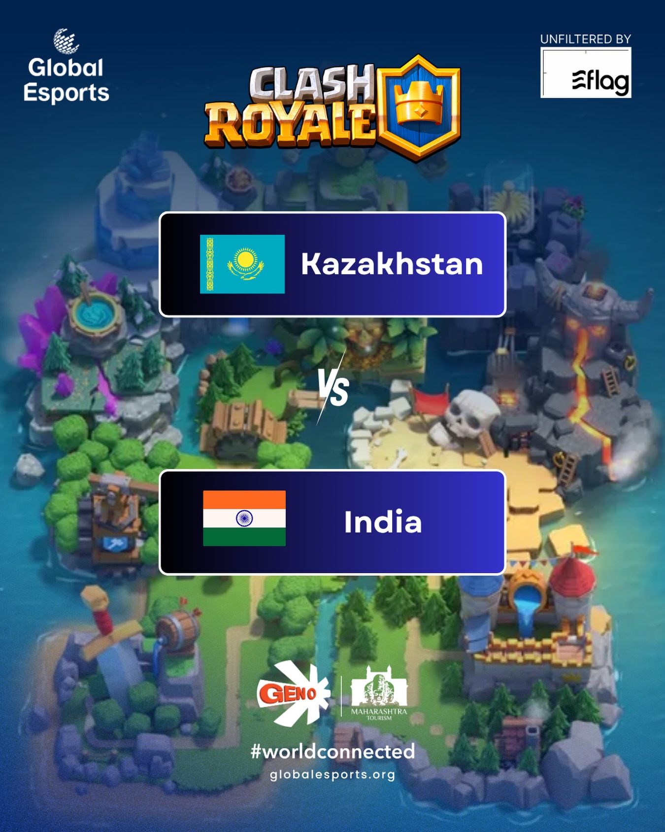 🇰🇿 Kazakhstan 🆚 🇮🇳 India
Clash Royale Grand Finals — LIVE at GEAM + streaming now 🔴
The crowd’s loud, the energy’s high… home team or challengers? 👑
#worldconnected #GEGMumbai