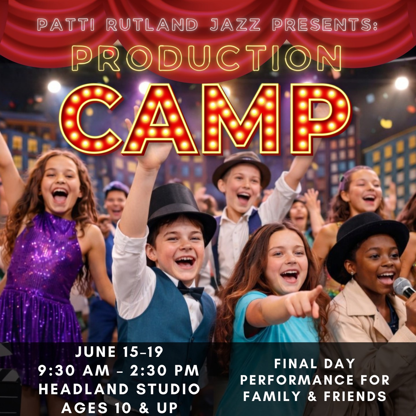 🎭 Production Camp – Where Dancers Become Creators
Some dancers love more than just performing. They love imagining, planning, and bringing ideas to life.
Production Camp at Patti Rutland Jazz is designed for dancers ages 10 and up who are ready to take creativity to the next level. During this week, dancers get to choreograph, design, and perform their very own show while working together as a team.
They learn leadership, collaboration, and the excitement that comes from creating something from the ground up.
📍 Headland
📅 June 15–19
Ages 10 and Up
If you have a dancer who loves to create and take the lead, this is a camp they will never forget.
Register today to take advantage of our Early Bird special.
You can learn more and register by clicking the link in our bio!