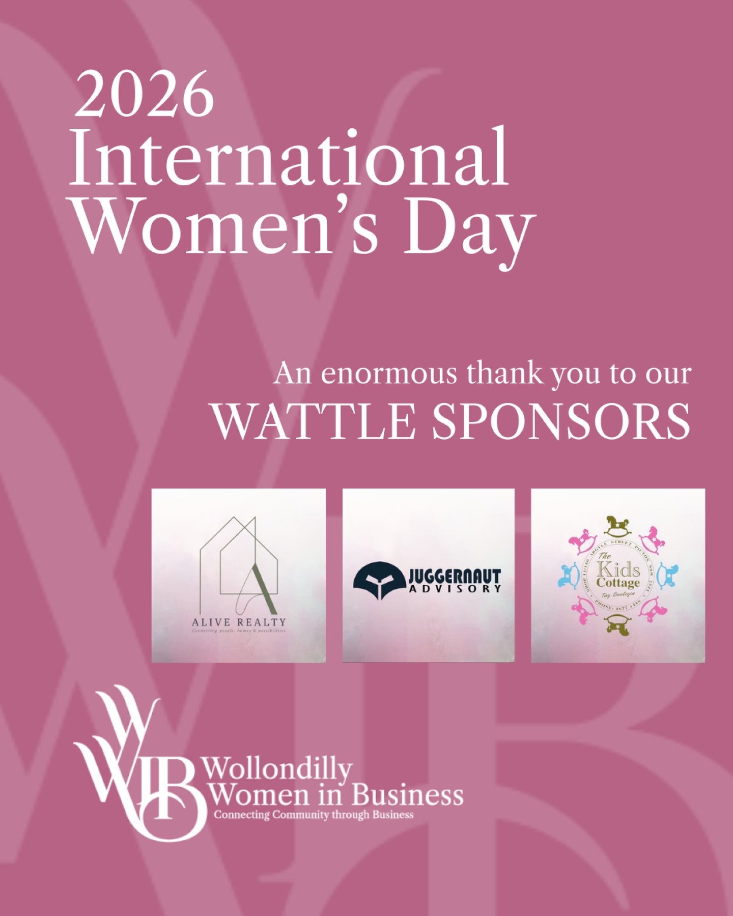 International Women’s Day was powerful. The room was full, the energy was generous, and the sense of community was undeniable. International Women’s Day always reminds us what’s possible when women gather with purpose, and we simply couldn’t do it without the businesses who stand beside us.
A heartfelt thank you to our 2026 Wattle Sponsors:
Alive Realty
Juggernaut Advisory
The Kids Cottage Toy Boutique
Khan’s IGA
Picton Eyecare
Pinnacle Tax and Accounting
Relax Deer
SAPE Group
Wilson Storage Picton
Your support isn’t just financial. It’s a statement. It says you believe in backing women in business, investing in local leadership, and strengthening our Wollondilly community.
When local businesses choose to sponsor, they choose to be part of something bigger than one event. They help create spaces where women feel seen, heard, and celebrated.
To our members and guests, if you can, support the businesses that support this network. Community is a two-way street.
Thank you for standing with us.
#internationalwomensday #wollondilly #supportlocal