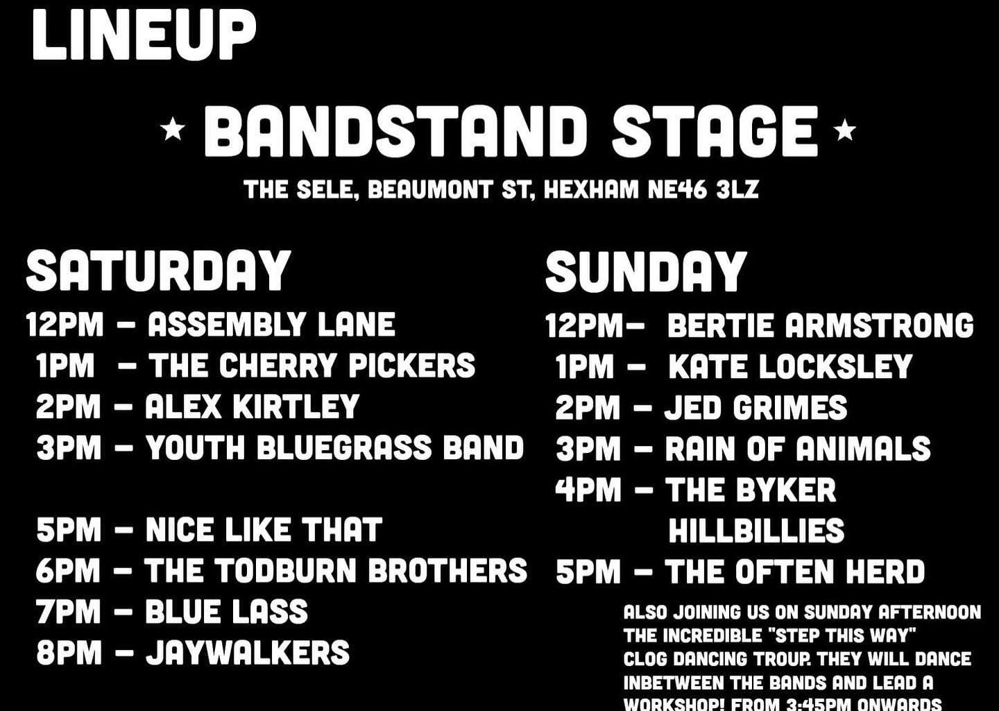 Well here it is folks! The Festival line-up (and programme) Doesn't that look incredible, what a weekend we're going to have!! Full programme link in Bio
#visithexham #visitnorthumberland #whatsoninhexham #bluegrass #bluegrassfestival #bluegrassmusic #flatpickingguitar #fiddle #dance #banjo #doublebass #mandolin