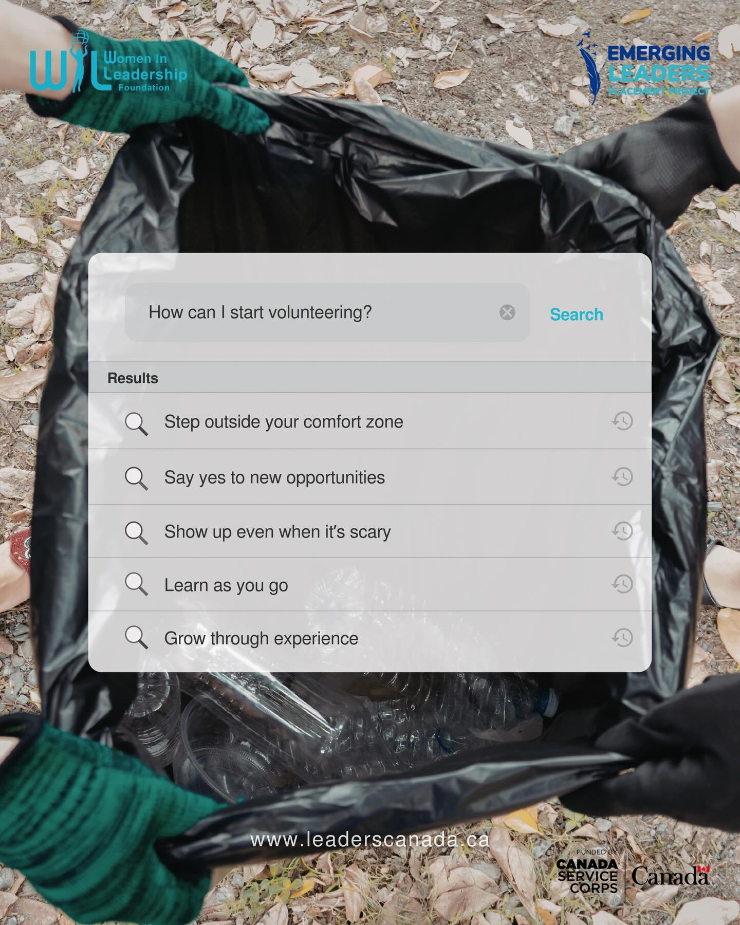 Everyone starts somewhere 🌱
If you’ve been wondering how to start volunteering, this is your sign. You don’t need to have it all figured out, you just need to be willing to begin.
Step outside your comfort zone
Say yes to new opportunities
Show up even when it feels scary
Learn as you go
Grow through experience
The Emerging Leaders Placement Project is here to support you every step of the way, connecting you with meaningful opportunities that build your confidence and help you make an impact.
📧 connect@womeninleadership.ca
🔗 Head to the link in our bio to get started
Proudly funded by Canada Service Corps
#CanadaServiceCorps #LeadersToday #YouthInCanada #VolunteerJourney #FutureLeaders