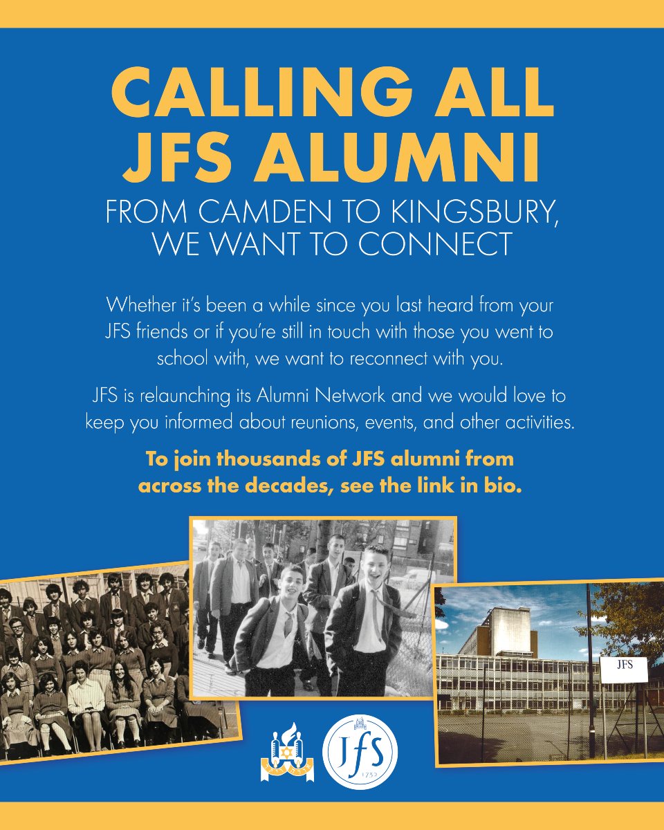 Calling all JFS Alumni (including ex staff) to reconnect with us and join us for reunions, enjoy our newsletter and to receive our re-launched Alumni magazine. https://f.mtr.cool/ludoztywjs