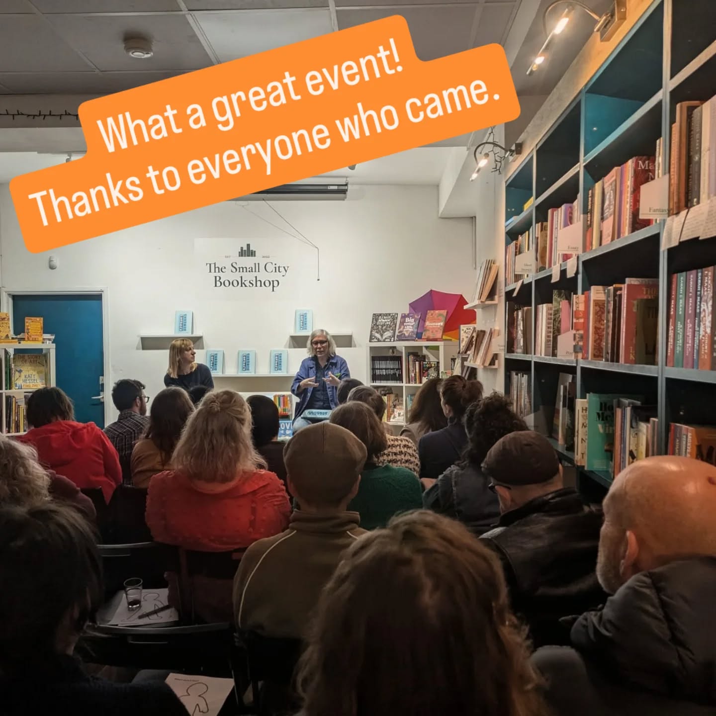 What a great evening with @gillianebest for the launch of her new book, Chronic: Understanding Pain.
A fascinating and hopeful conversation into the research, the hope for a solution and the joy a network of support can bring - thanks to Gillian for her time, wit and enthusiasm!
Thanks to everyone who came.
I reiterate there will be no podcast but we're interested in merch...
Lots more great events coming up over April and May. See you there.
#bristolbookshop #indiebookshop #bookshop #nonfiction #bookshopevents