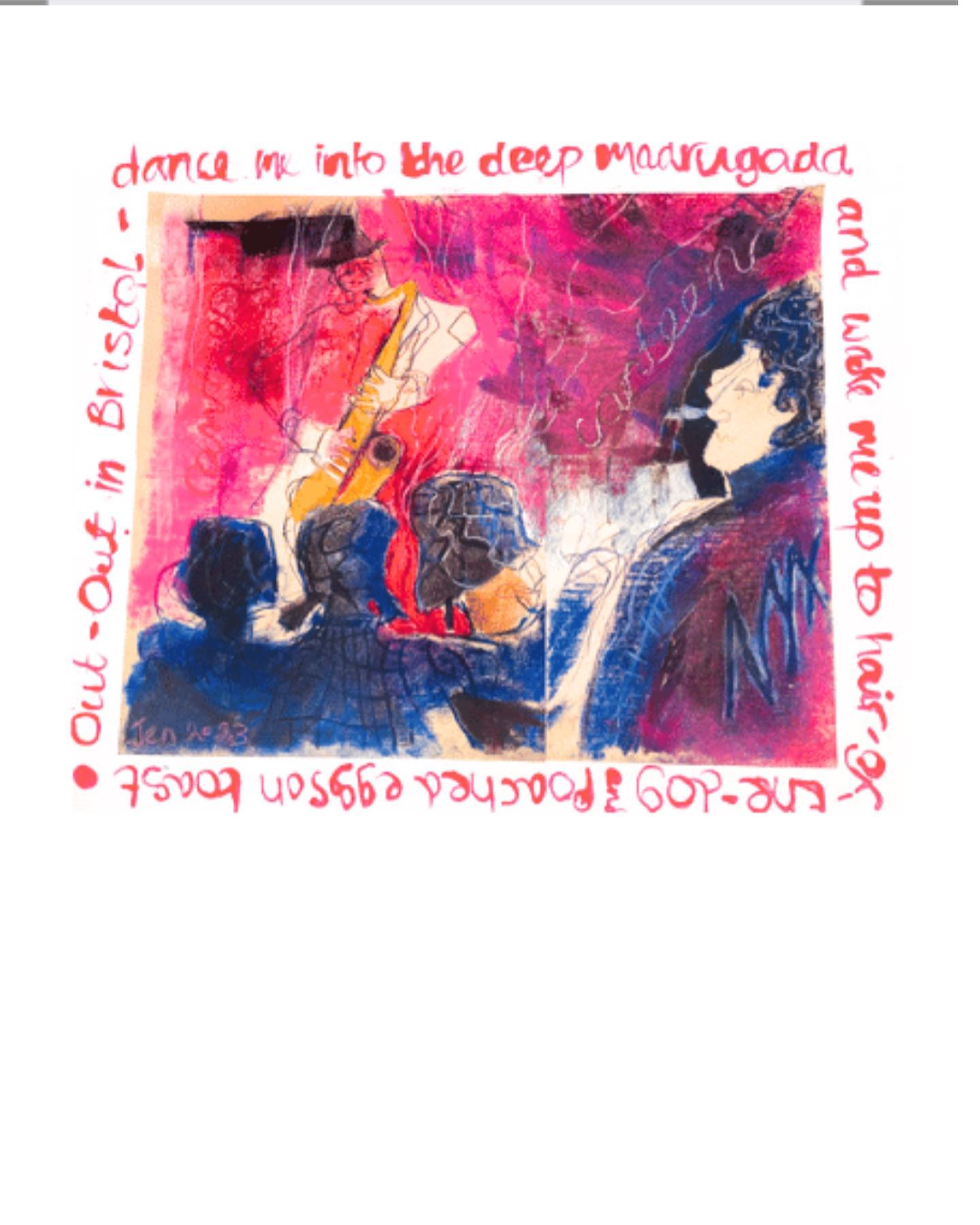 Out Out in Bristol Post
Having been graced with so many Out-out nights in Bristol with my daughter was without doubt one of my big highlights of 2023!
I had to capture some of these moments out clubbing - everyone was so friendly, we had such a hoot in different haunts.
Drawn on old wall paper, I have experimented with pastel for the first time overlaying with wax, crayon and finishing off with my favourite Amsterdam fluorescent pink with Chinese bamboo wobbly dip pen.
I did the whole thing quickly in one go from the heart.
It reads - “Out Out in Bristol, dance me into the deep Madrugada and wake me up to hair of the dog and poached eggs on toast” sheer fun! Thanks @hollyadams_
#artist
#contemporaryart
#drawingpeople
#drawingprojectsuk
#drawingfromlife
#drawingisfree
#observationaldrawing
#peoplesketching
#peopledrawing
#figurative
#illustratorsofinstagram
#urbansketcherslondon
#urbansketchers
#cafesketch
#reportageillustration
#upcycled
#foundpaper
#mycolourfulupcycle
#fastandloose
#reportagedrawing
#illustration
#goodnews
#cafedesign