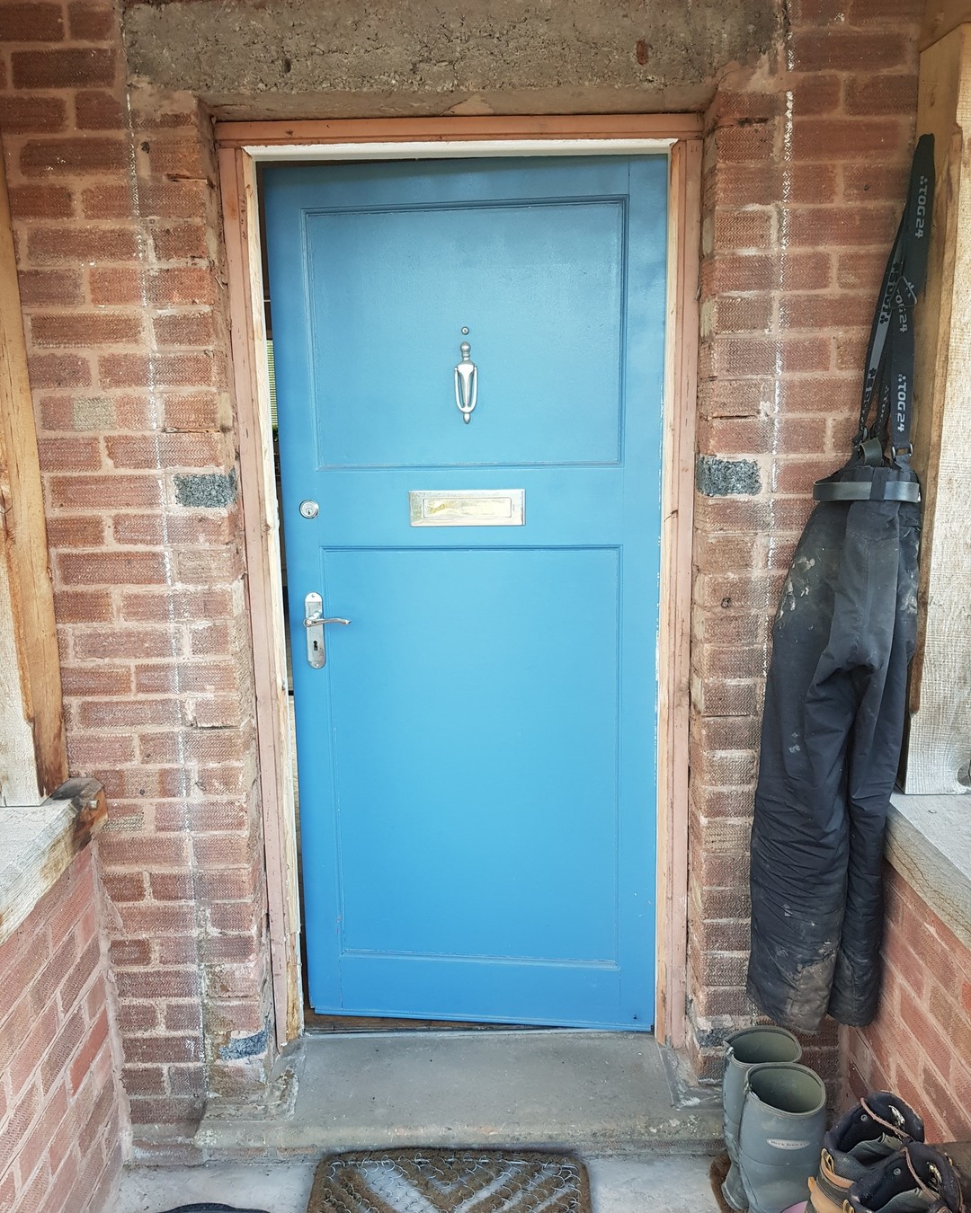 More Doors! Beautiful front door from #5starwindows in Kidderminster. Fitted by Perfect Space and now adorned with bespoke timber carpentry and painted satin white. See before and after.