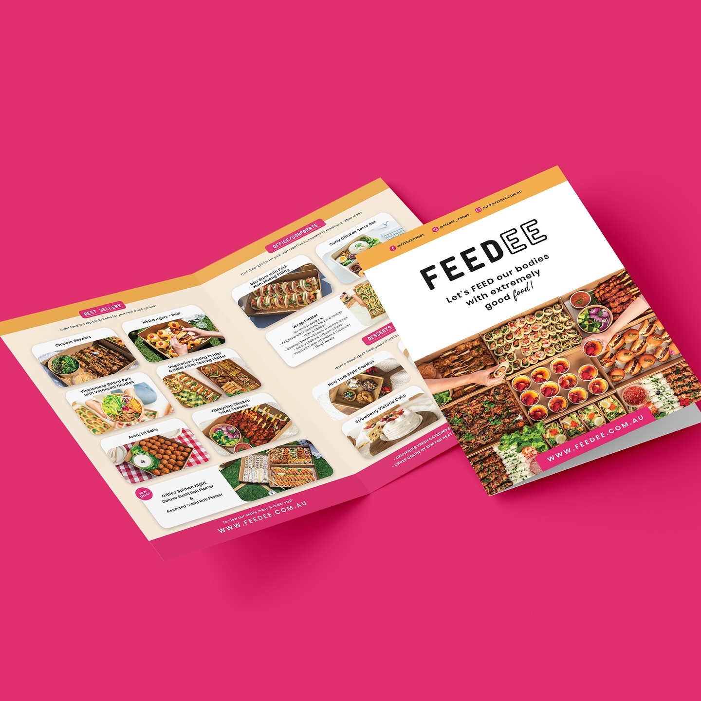 ➡️ SWIPE TO SEE MORE ➡️
COMPANY NAME: Feedee Foods
BUSINESS: Online catering company delivering fresh food to you
BRAND CATEGORY: Food & Beverage
SERVICES: Logo Design, Brand Identity, Graphics & Digital Design
BOOK your project 👉 www.tentenstudio.au
📧: hello@tentenstudio.au
#branding #graphic #graphicdesign #designer #brandidentity #brand #logo #logodesigner #adobe #illustration #design #project #graphicdesigner #business #restaurant #food #socialmedia