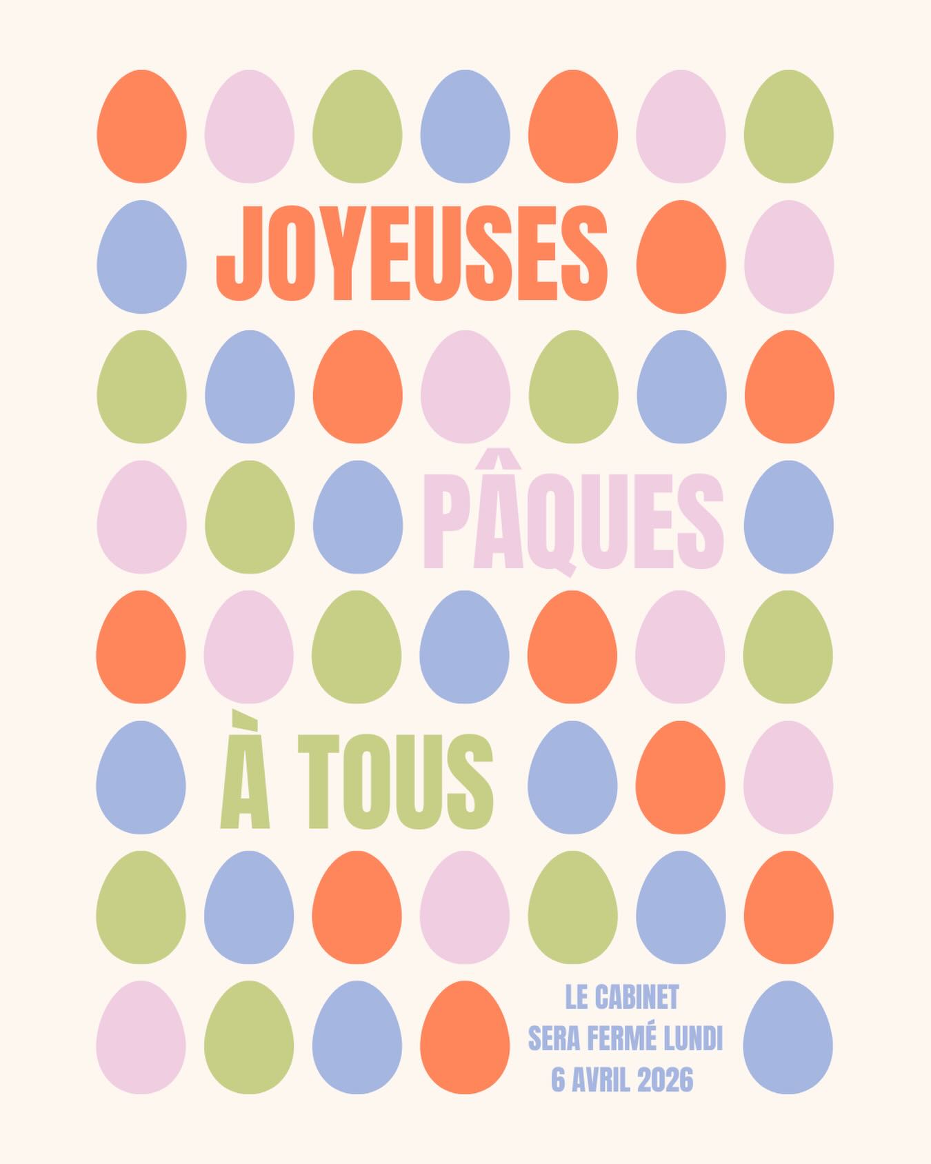 Joyeuses Pâques 🐣 🍫 🪺 passez un bon week-end, l’équipe du cabinet dentaire de l’Étoile revient mardi 7 avril 2026 #pâques #fetedepâques #cabinetdentairedeletoile #cabinetdrmontaufier #cabinetdrglikpo