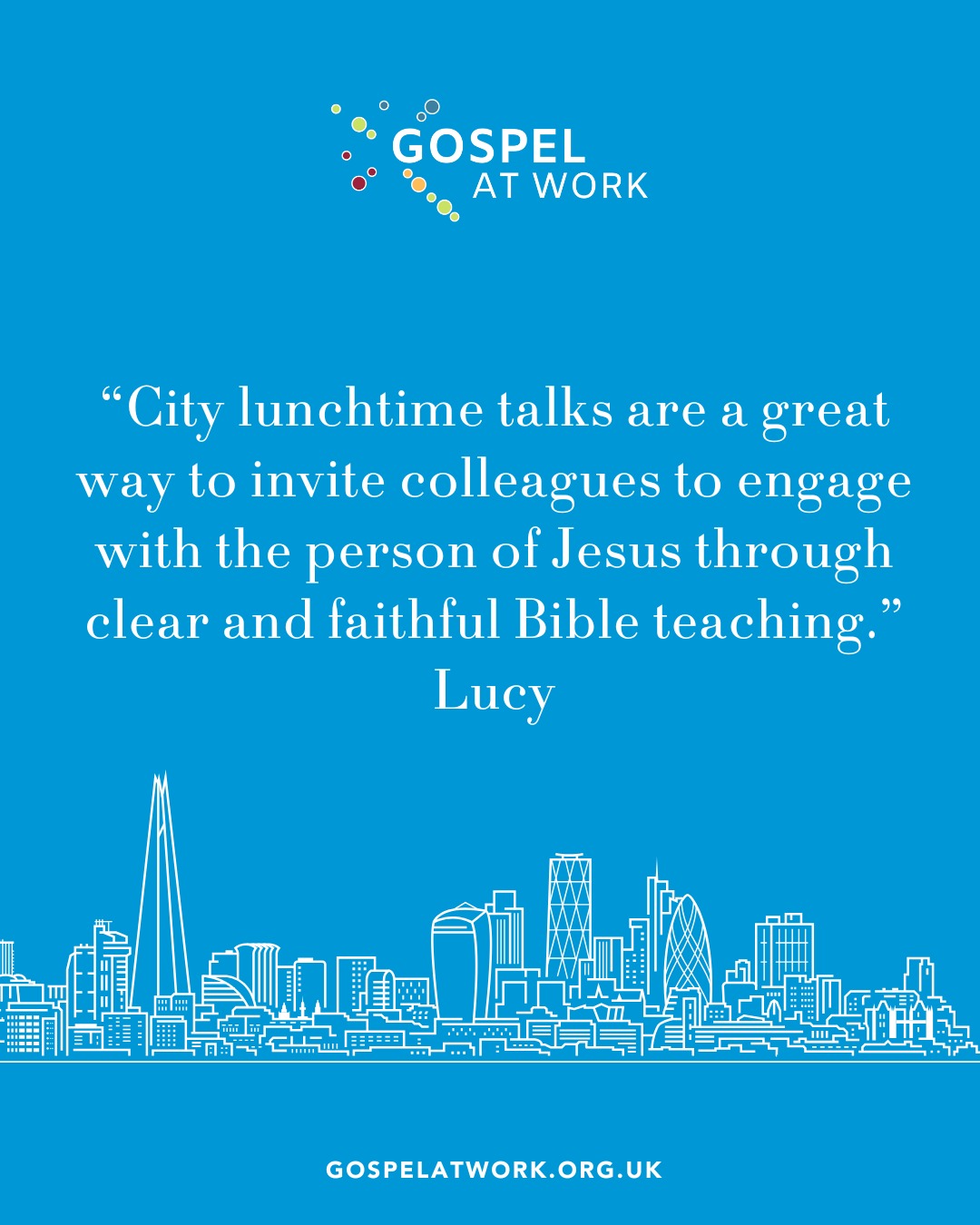 Lucy sees the lunchtime talks as an excellent opportunity to invite colleagues to explore the claims of the Christian faith.
With Easter approaching, why not check out what’s happening near you? It’s a great chance to bring colleagues along and discover what Easter is really about.
gospelatwork.org.uk/map
#easter #london #christianity #faithatwork