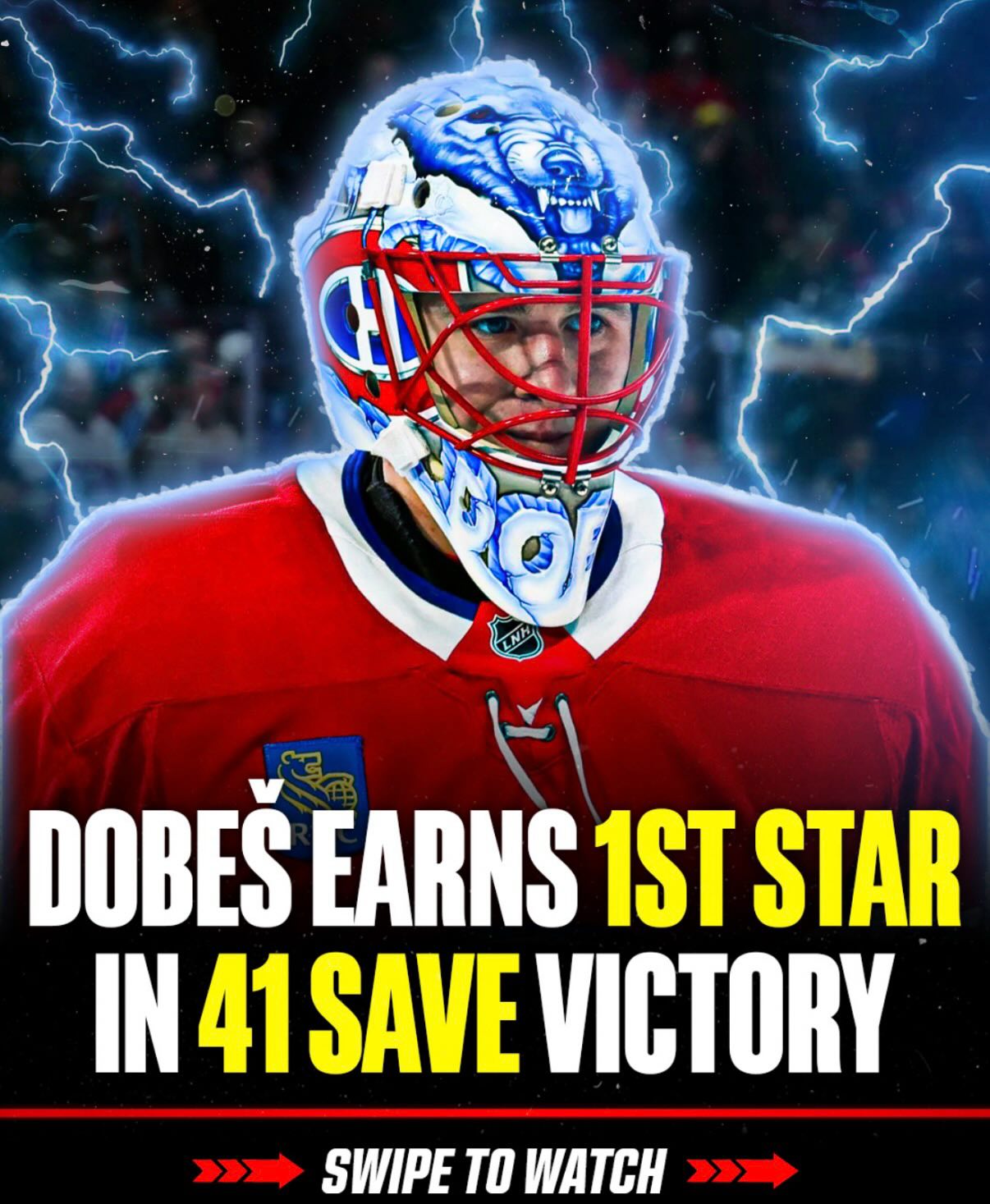 ⭐️CAREER HIGH FOR DOBES⭐️
Tonight, Client Jakub Dobes dominated for the Montreal Canadiens, stopping a Career-High 41 saves, and earning 1st star in a 5-2 victory against Carolina.