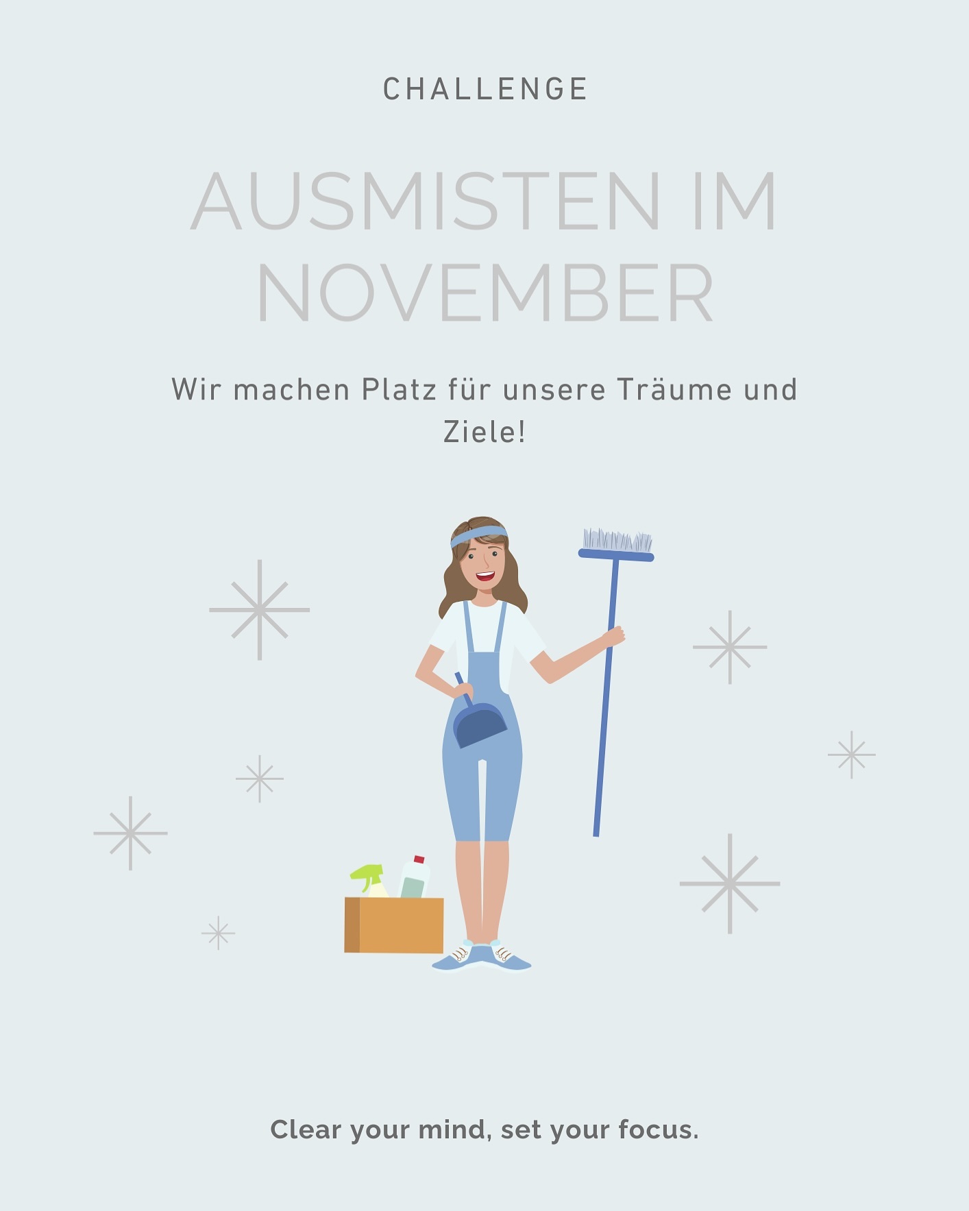 Im November ist der perfekte Zeitpunkt, um unser Leben aufzufrischen und Raum für die neuen Vorsätze und Träume des kommenden Jahres zu schaffen. Indem wir uns bewusst von altem Ballast trennen, öffnen wir die Türen für positive Veränderungen und neue Möglichkeiten.
Jede Woche widmen wir uns einem bestimmten Bereich unseres Lebens - sei es der physische Raum, unsere Gedanken oder emotionale Lasten. Das Ausmisten hilft uns nicht nur, uns von überflüssigem Besitz zu befreien, sondern auch von alten, hinderlichen Gedanken und negativen Gefühlen, die uns zurückhalten.
In der ersten Woche misten wir ganz simpel unser physisches Umfeld, unsere Wohnung aus. Schaffe freie Flächen und gebe jedem Ding einen festen Platz. Nimm jedes Teil in die Hand und überlege, ob es dich glücklich macht und es wehtut (wie bei einem Raub) wenn es nicht mehr da wäre. Ist dies nicht so, kann es weg!
Lasst uns gemeinsam Platz für Inspiration und neue Energie schaffen! Welche Bereiche möchtest du im November aufräumen?
#novemberchallenge #clearyourmind #setyourgoals #cleaning #transformation #happylife