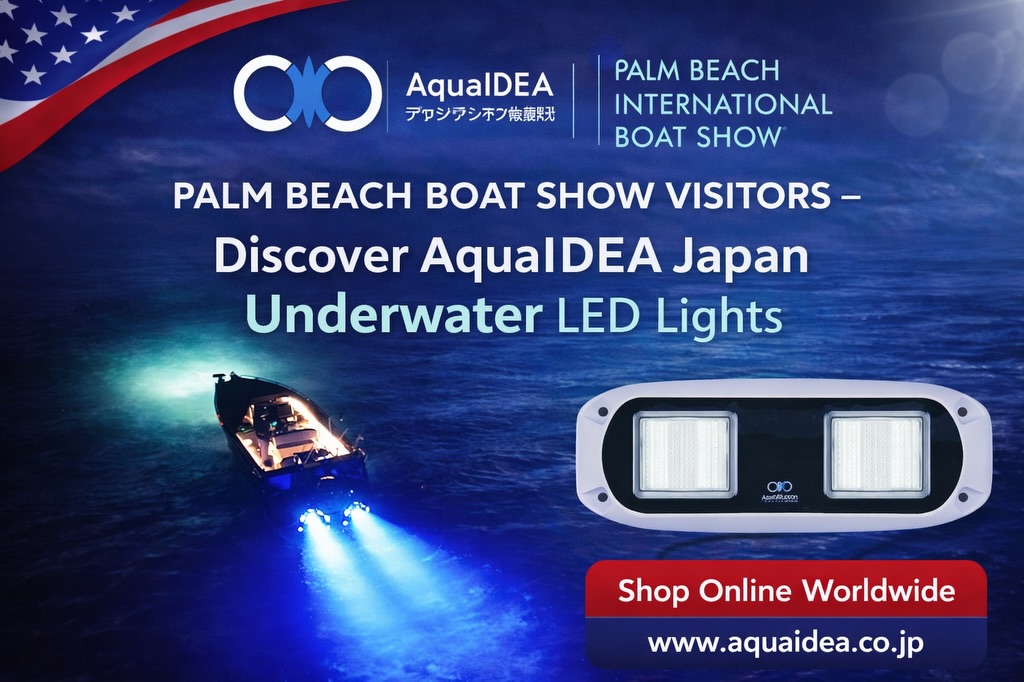 Don’t leave your boat in the dark.
Upgrade to AquaIDEA Japan 🇯🇵
High-performance underwater LED lights.
🛒 Available now on Amazon & eBay
Shop now: https://www.amazon.com/dp/B0FBS265R5
🚚 Fast US Shipping
Distributors welcome – contact us
maria@aquaidea.co.jp
For end user requirements please contact
Jala@aqua-idea.net
#PalmBeachBoatShow
#BoatLife
#YachtLife
#UnderwaterLights
#MarineLED