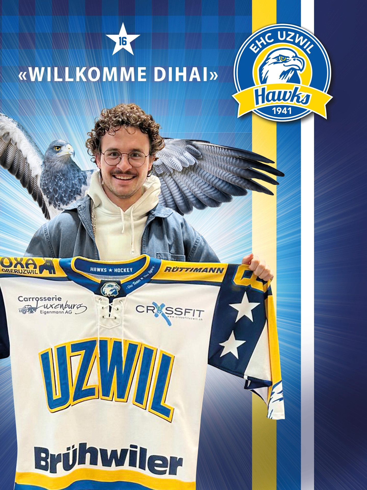 Dä Nino Russo isch zrugg in Uzwil🤩
Der 24‑jährige Stürmer kommt nach zuletzt zwei Saisons beim EHC Frauenfeld zurück zu seinem Stammverein. Nino spielte in seiner Nachwuchszeit sieben Jahre für den HC Davos und kam dabei auch zu insgesamt acht Einsätzen in der National League. Zusätzlich bringt er die Erfahrung aus über 30 Swiss League‑Partien sowie insgesamt 76 Spielen in der MyHockey League mit. Der jüngere Bruder von Sandro kann sowohl als Center wie auch als Flügel eingesetzt werden und wird eine grosse Bereicherung für unser Offensivspiel sein. Nino, wir freuen uns alle darauf, dich schon bald wieder im Dress der Hawks wirbeln zu sehen🌪️
#ehcuzwil #ehcuzwilhawks #homecoming #youthteam #freudeherrscht