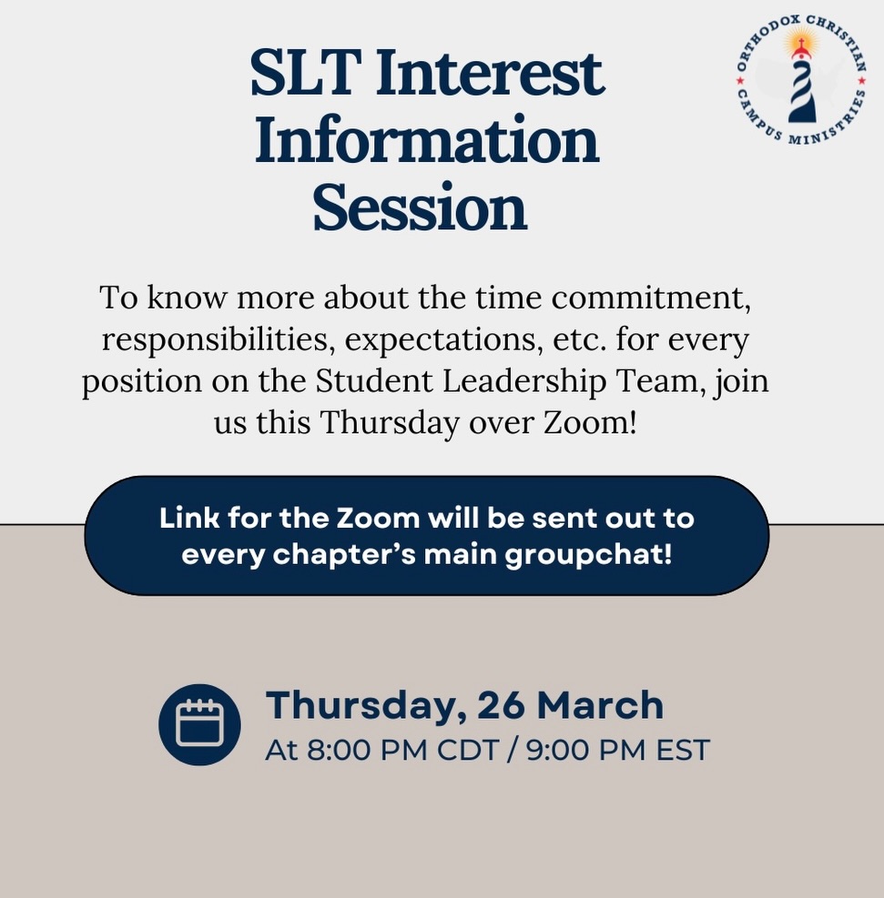 Hi Beloveds! We hope you all are well! This Thursday, we will have an Info session about the different positions on the SLT! Their expectations, responsibilities, time commitment and more!