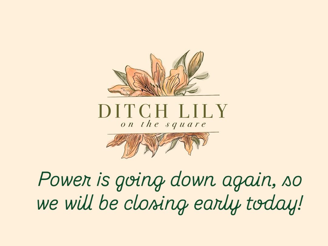 Looks like work is getting done on the power lines here downtown Westmoreland today, so we have to close early! Sorry if we missed you. Back at it again tomorrow. Have a great day!