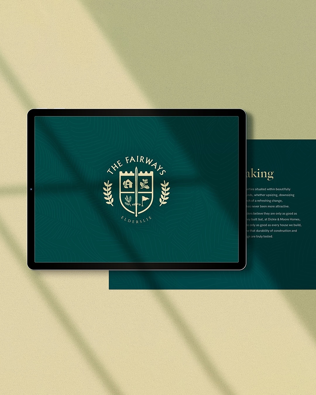 // PROJECT SHOWCASE // It’s great to finally reveal the branding, brochure and digital sales collateral work we created this year for our long-standing clients @dickiemoorehomes for their new build development at The Fairways, Elderslie.
The Fairways offers a boutique collection of 2 bedroom contemporary apartments and 3, 4 and 5-bedroom detached and semi-detached family homes. Nestled within a secluded, tree-lined enclave overlooking Elderslie Golf Course.
Showcasing Dickie & Moore’s experience and high standards, we produced sales collateral including development branding, brochure design, CGI visualisation, photography and video for this boutique collection of new homes now on sale with selling agents @savills @savillsnewhomes
We loved working on this project, so if you’re in need of sales collateral for your brand or development get in touch through our website or email on hello@gugacreative.com
#brandidentity #buildabrand #visualidentity #brochuredesign #propertymarketing