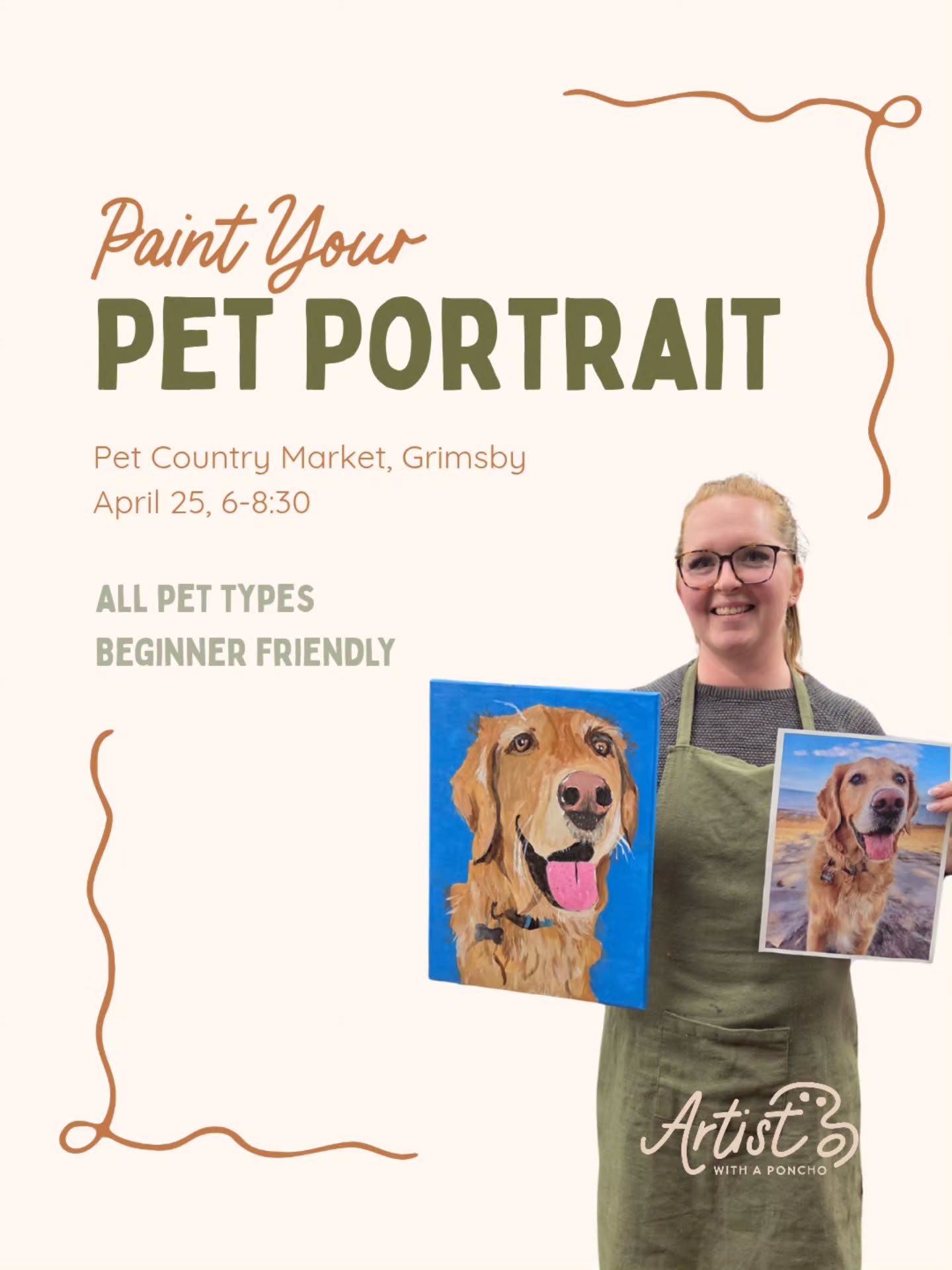 We're backkkk Grimsby β¨οΈ Join me at @pcm_grimsby on April 25 for Paint Your Pet Portrait π±πΆπ¦
Tickets include a pre-sketched canvas, all materials and supplies, and guided instructions. Space is limited, get your tickets now through link in bio π