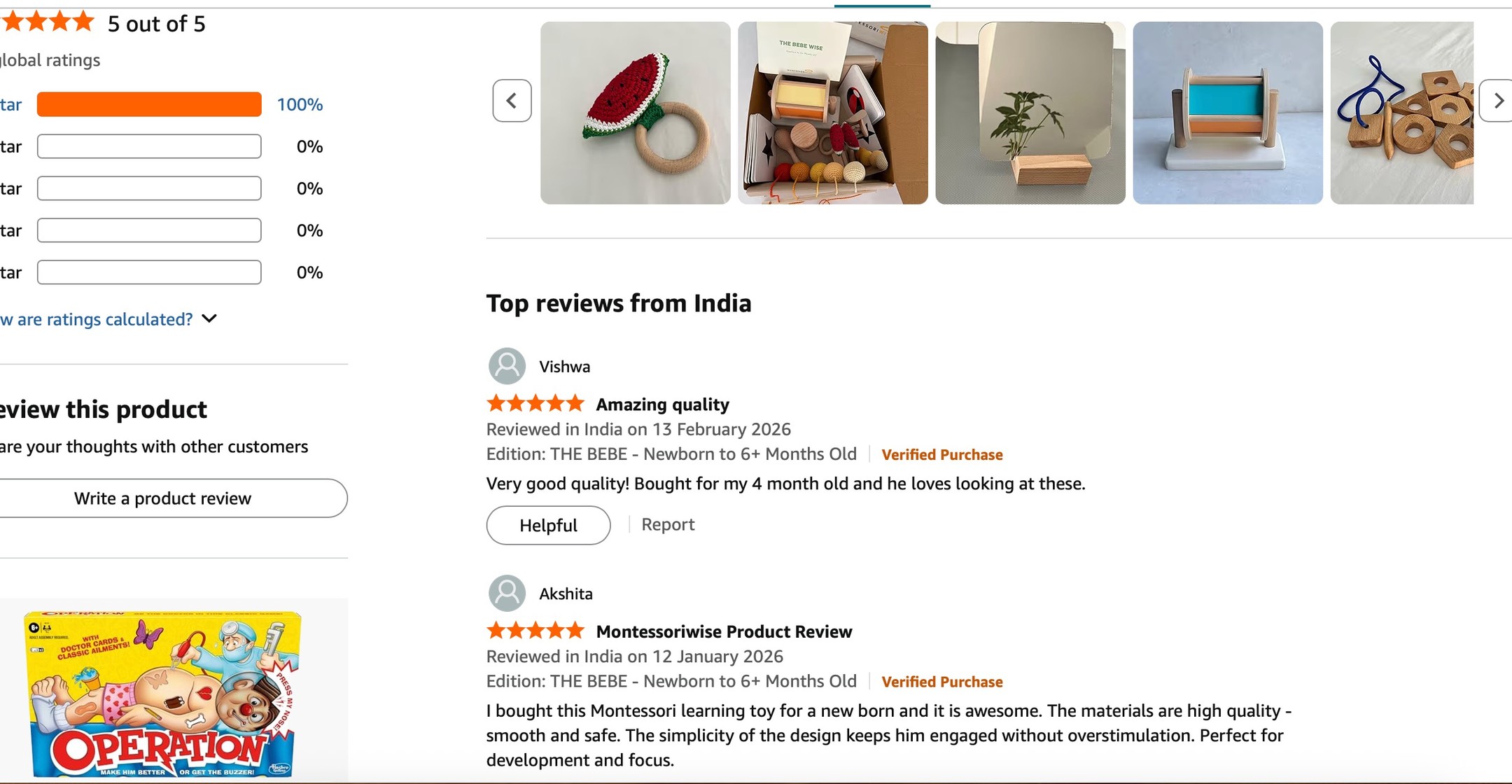 Nothing brings us more joy than making our children & parents happy 💛
Every smile, every moment of curiosity, every little achievement—that’s why we do what we do at MontessoriWise. Seeing families grow, learn, and connect through meaningful play is the most rewarding feeling for us.
Order now from Amazon – link in bio 🛒✨
#MontessoriWise #HappyKidsHappyParents #LearningThroughPlay #ParentingJourney #MontessoriAtHome