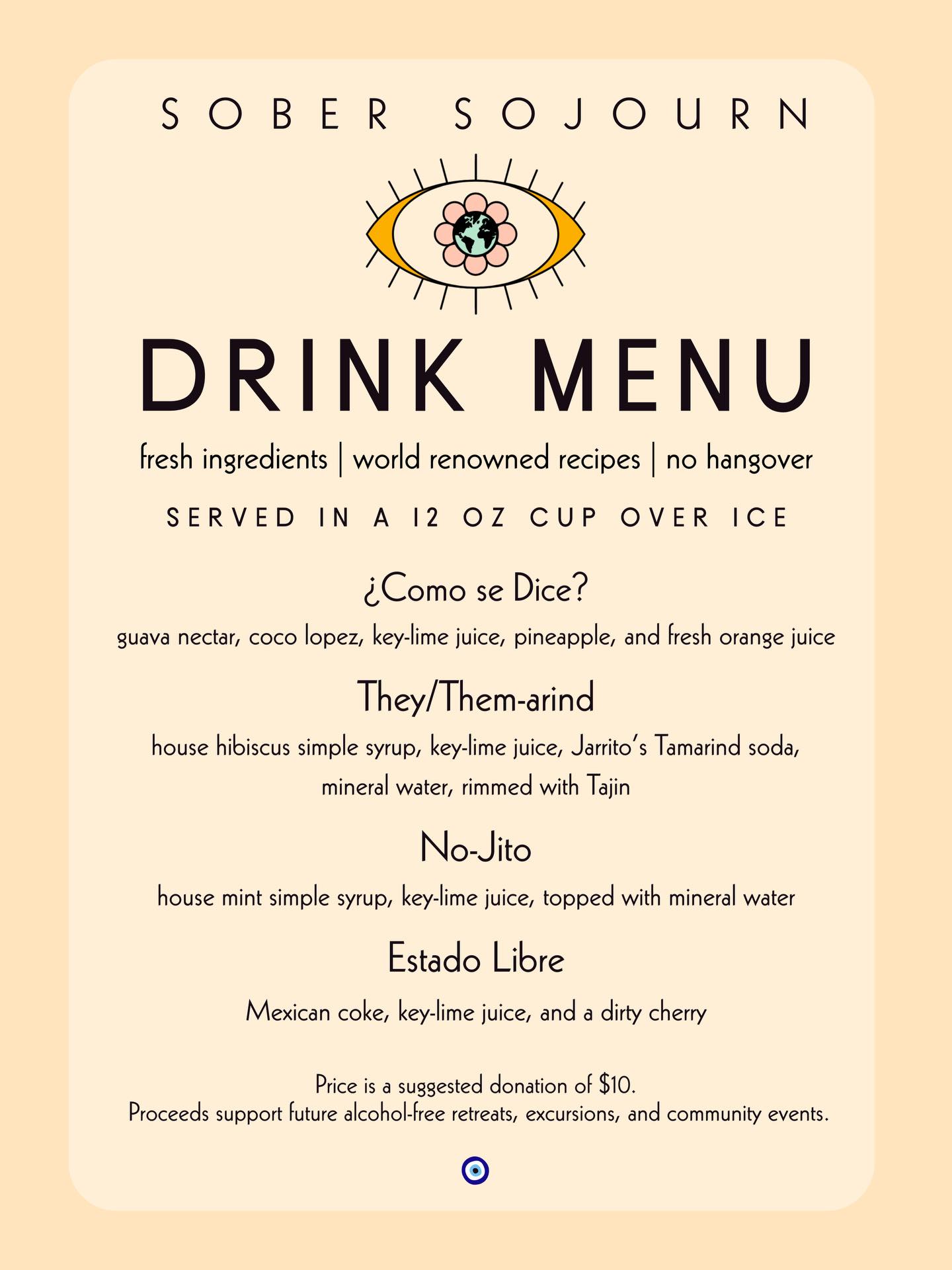 Drannnnkkkks! Menu for our spring and summer happenings! 🥥🌺💚