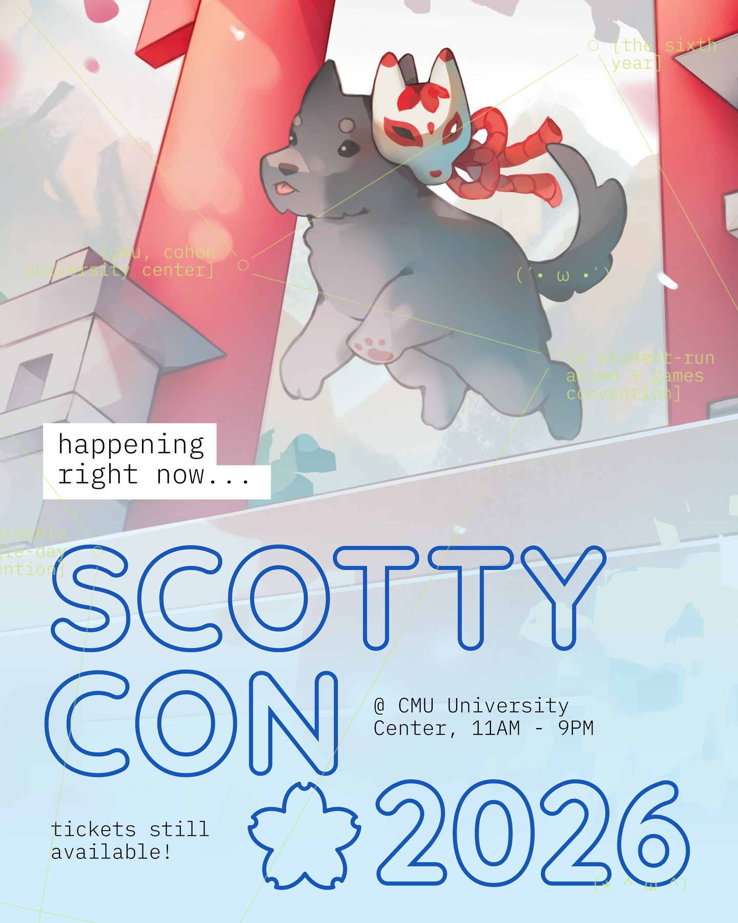 TODAY IS SCOTTYCON! There's still time to buy tickets in-person and enjoy our artist alley, panels, performances, and games - pull up!!!
Plan for your day using our interactive guidebook at scottycon-guide.com!