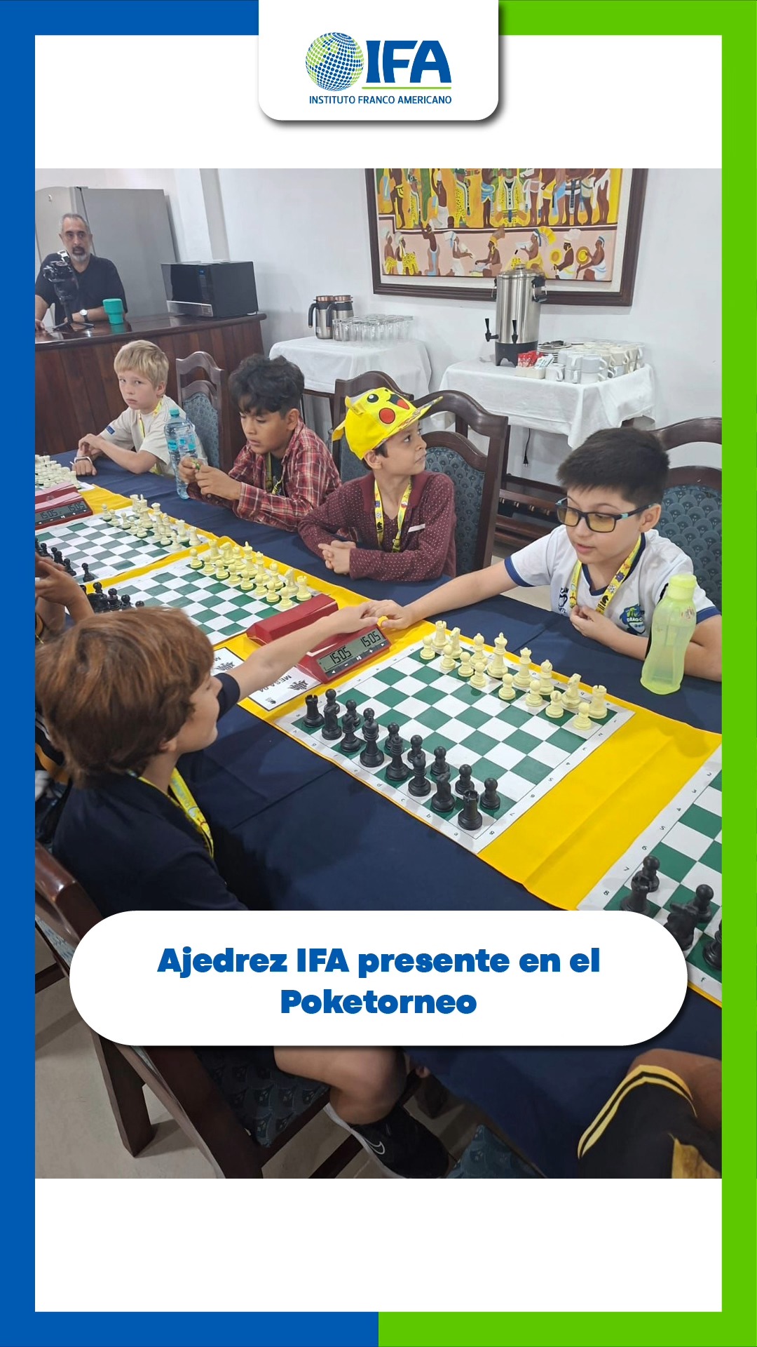 ♟️🔥 Ajedrez IFA presente en el Poketorneo 🔥♟️
El Instituto Franco-Americano se hizo presente en el Poketorneo de Ajedrez, realizado el fin de semana pasado y organizado por el Club Ajedrez Cancún, contando con la participación de jugadores de Isla Mujeres, Playa del Carmen, Leona Vicario y, por supuesto, los anfitriones de Cancún.
Fue un torneo lleno de gran nivel competitivo y una armoniosa convivencia entre todos los participantes.
En representación de la Academia de Ajedrez Dragones IFA, participaron:
♟️ Tomás Ortega (3°)
♟️ Mateo Calderón (3°)
♟️ Julio Ortega (6°)
♟️ Eithan Hernández (1° de secundaria)
Asimismo, por parte del Club Ajedrez Cancún, destacó la participación de Leonardo Álvarez, también alumno de nuestro instituto.
Nuestros alumnos tuvieron una excelente participación a lo largo de las 6 rondas, demostrando garra, disciplina y pasión en cada partida.
En la categoría Sub-10, compitieron frente a un campeón nacional, demostrando gran carácter y seguridad.
En la categoría Sub-14, enfrentaron a jugadores con alto ranking, manteniendo siempre la determinación y valentía, aún siendo para muchos de ellos sus primeras experiencias en este nivel.
De la mano del profesor Ramiro Romay, entrenador de la academia Dragones IFA, nuestros alumnos continúan elevando su nivel competitivo, preparándose para nuevos retos en el futuro.
🏆 ¡Felicidades, Dragones IFA! Su esfuerzo y dedicación nos llenan de orgullo.
#IFA #DragonesIFA #Ajedrez #OrgulloIFA #TalentoIFA #FormandoCampeones #Chess #Poketorneo ♟️🔥