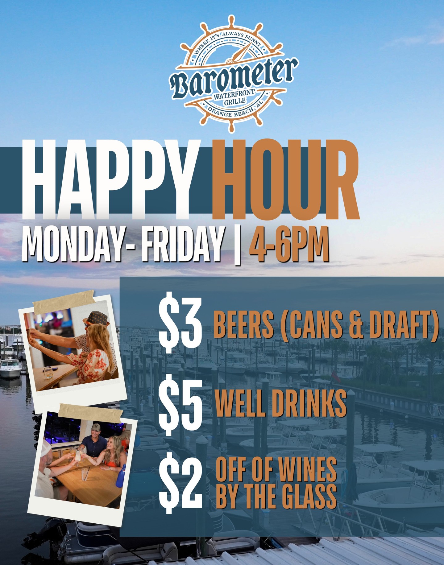 Clock out and head this way. 🍹
Happy Hour Monday–Friday from 4–6 PM is waiting with drink specials and the perfect place to unwind.