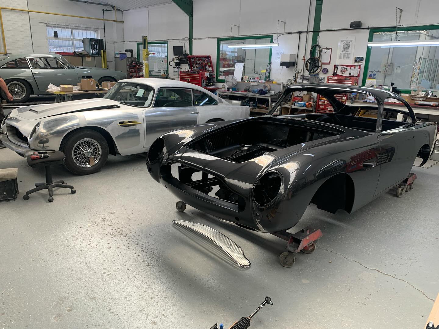 Busy workshop life. #AstonMartin #DB5 #DB4GT #DB4GTZagato #classicastonmartin.