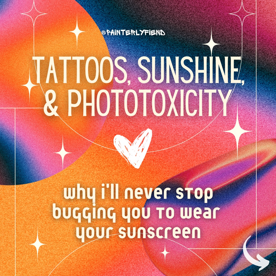 Don’t fry your tattoo on spring break! New tattoos faded before they’re even healed? Babe, that’s not “just your skin being weird”. That’s sun damage, and we can tell when you call for that touch up
(yes, I’m pulling out the mom voice)
SPF. Every single time you’re in the sun. Sunblock, sleeves, shade.
🎨 @industryinksusa
🛸 @longlivetattoocollective
#tattootips #tattooskincare #tattoohacks #summertattoo #spf