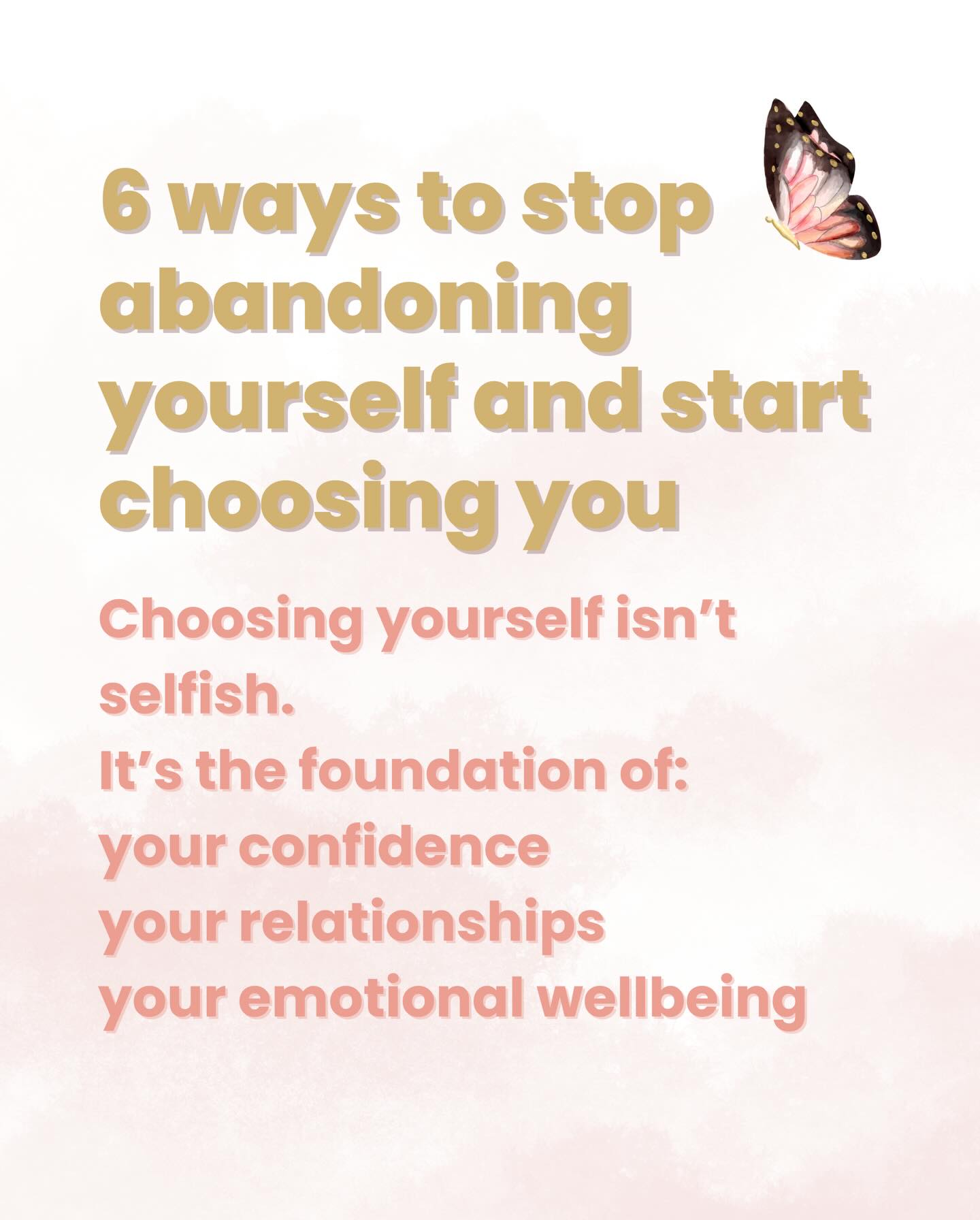 So many women I speak to don’t actually struggle with knowing what to do…
They know they need to set boundaries.
They know they need to speak up.
They know they need to take better care of themselves.
But they still feel drained, overwhelmed… and disconnected.
Because somewhere along the way, they learned to put themselves last.
To keep the peace.
To meet expectations.
To avoid guilt, shame or pain.
And over time, that becomes a pattern of not choosing yourself.
These 6 steps aren’t about being perfect.
They’re about gently starting to come back to you.
Because when you start choosing yourself, even in small ways… everything begins to shift. I promise 🩷
Let me know in the comments if one of these feels particularly tough for you right now.
Sending all my love,
Jo xx