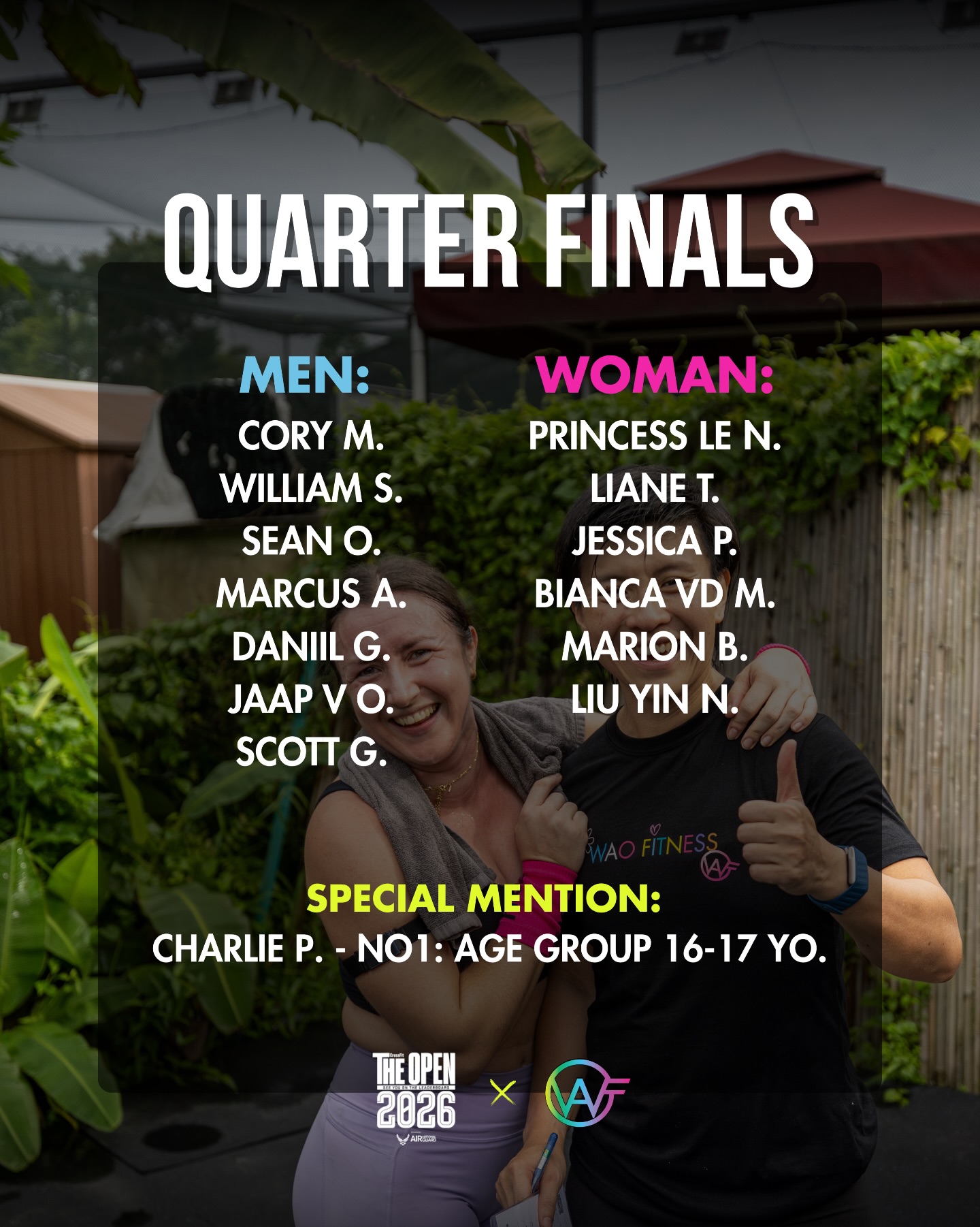 The Open started with everyone.
Now a few from our community take the next step to Quarterfinals.
So proud of this crew.
Go show them what youโve got โ weโre behind you all the way. โค๏ธ
#quarterfinals #crossfitopen #weareone