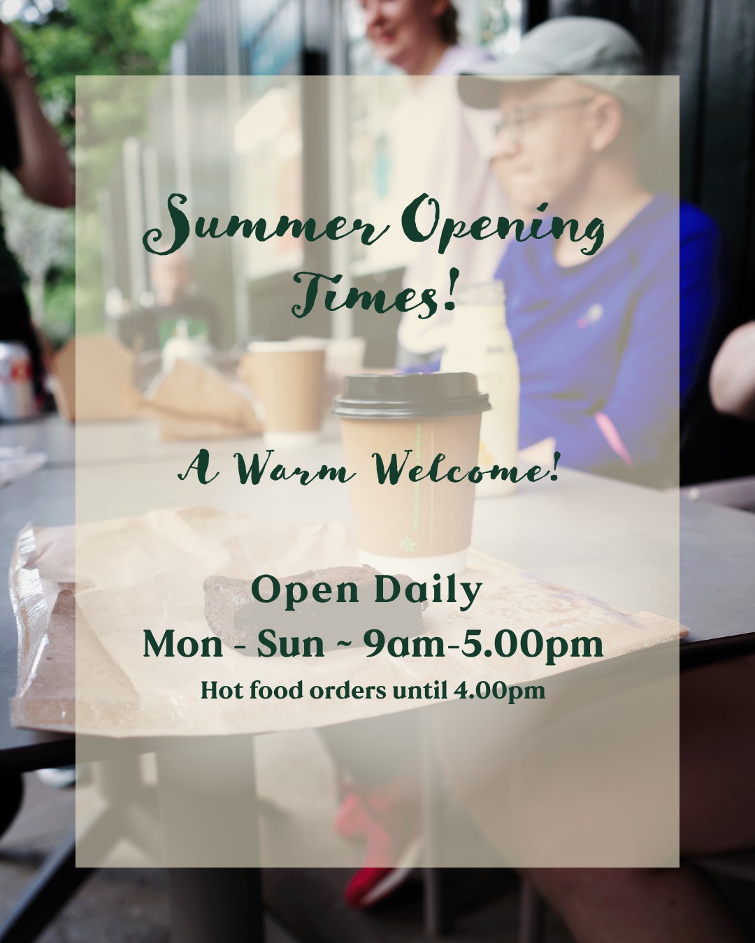 Spring has officially sprung, and we’re making the most of every extra drop of sunshine! ☀️ To celebrate the longer days, from 21 March, we’re shifting our hours
🕒 Mon - Sun ~ 9am-5.00pm
🍳 Hot Food served until: 4pm
Swing by, grab a spot in the sun, and soak up these spring vibes with us. See you there! ✨