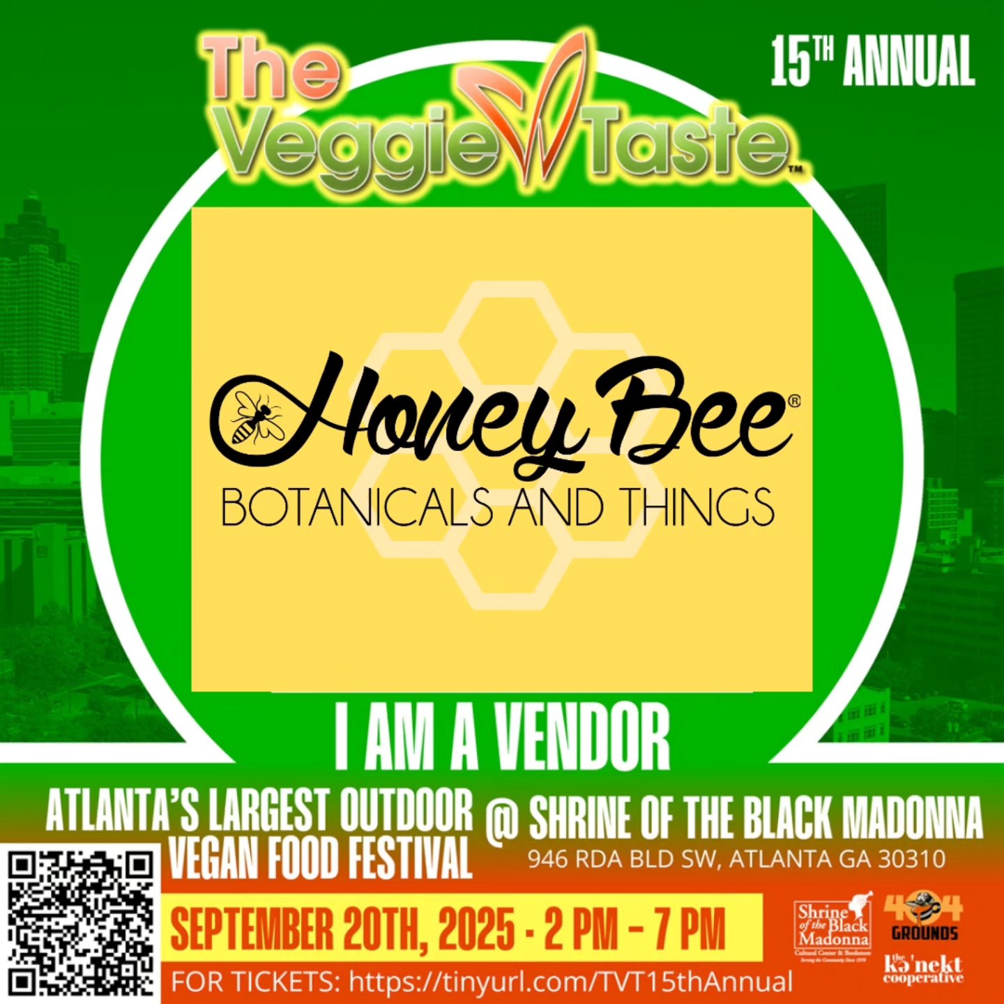 WE'RE GOING TO THE 15TH ANNUAL THE VEGGIE TASTE VEGAN FOOD FESTIVAL! 🥬🫘🍄🟫
Get ready for this PLANT BASED, VEGAN, & RAW FOOD Tasting Event where chefs will be sampling some of their delicious mouthwatering cuisine.
The Veggie Taste - 15th Annual, is a family fun filled event encouraging healthy eating habits to everyone. You will learn how easy it is to transition into a more Healthy Lifestyle.
Join Us!
DATE/TIME:
September 20th, 2025
2:00pm - 7:00pm
LOCATION:
Shrine Of The Black Madonna
946 Ralph David Abernathhy Blvd SW
Atlanta, GA 30310
