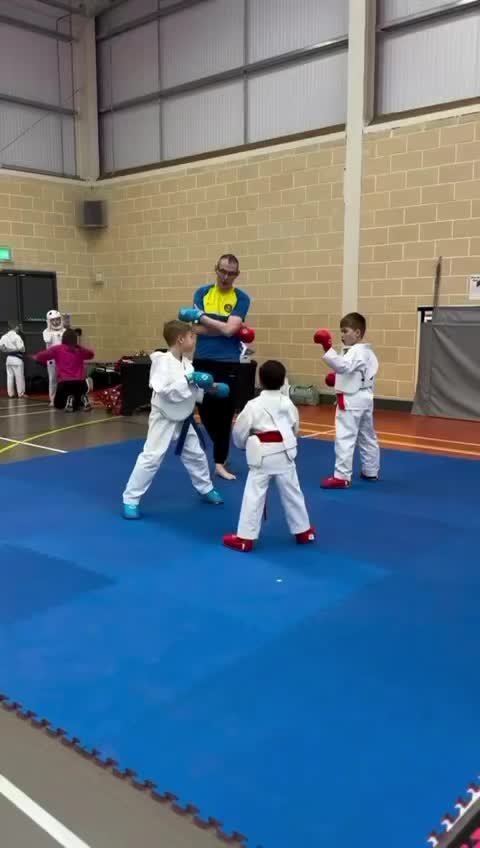 Preparation and result. Mats were slippy so we had so get some grip. All part of the fun. All 3 medalled so well done.