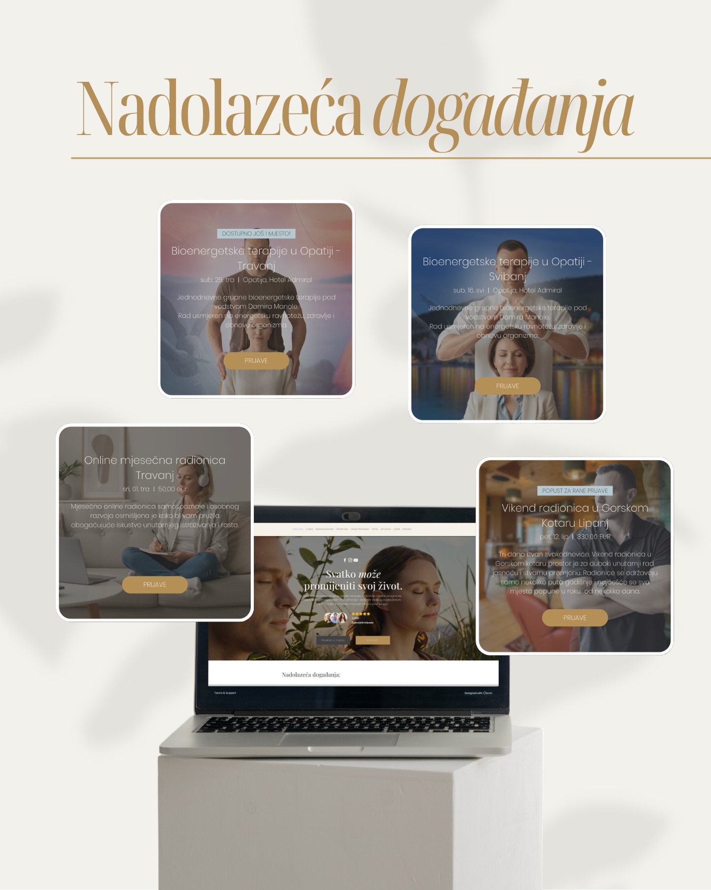 Svatko u životu ima svoj zadatak. Sretan sam da je moj pomagati drugima.
U tom radu nema površnosti jer se svakodnevno susrećem s onim što nosite u sebi i s onim što vas oblikuje iznutra. Upravo zato mi je drago vidjeti koliko ljudi danas prepoznaje potrebu za takvim radom.
Nastavljamo s intenzivnim aktivnostima i u narednom periodu. Interes je velik, a travanjski termin u Opatiji već je gotovo u potpunosti popunjen, u ovom trenutku ostalo je još samo jedno mjesto.
U nastavku su svi nadolazeći termini za grupne aktivnosti:
ONLINE MJESEČNA RADIONICA – TRAVANJ (01.04.)
Mjesečni proces u kojem kroz vođeni rad počinjete jasnije razumjeti sebe, svoje obrasce i način na koji reagirate u svakodnevnim situacijama.
BIOENERGETSKE TERAPIJE – OPATIJA (25.04.)
Dostupno još 1 mjesto.
Jednodnevni rad usmjeren na energetsku ravnotežu, zdravlje i dublje otpuštanje napetosti koju nosite.
BIOENERGETSKE TERAPIJE – OPATIJA (16.05.)
Sljedeći termin za sve vas koji niste stigli u travnju.
Rad koji vraća osjećaj stabilnosti i unutarnjeg mira.
VIKEND RADIONICA – GORSKI KOTAR (12.–14.06.)
Popust za rane prijave.
Tri dana intenzivnog unutarnjeg rada, u prostoru gdje se stvari počinju jasnije vidjeti i gdje dolazi do stvarnih pomaka.
Ako osjećate da je vrijeme za promjenu, ovo su konkretni koraci koje možete napraviti.
Prijave su otvorene na web stranici damirmanola.com
#osobnirazvoj #radnasebi #bioenergija