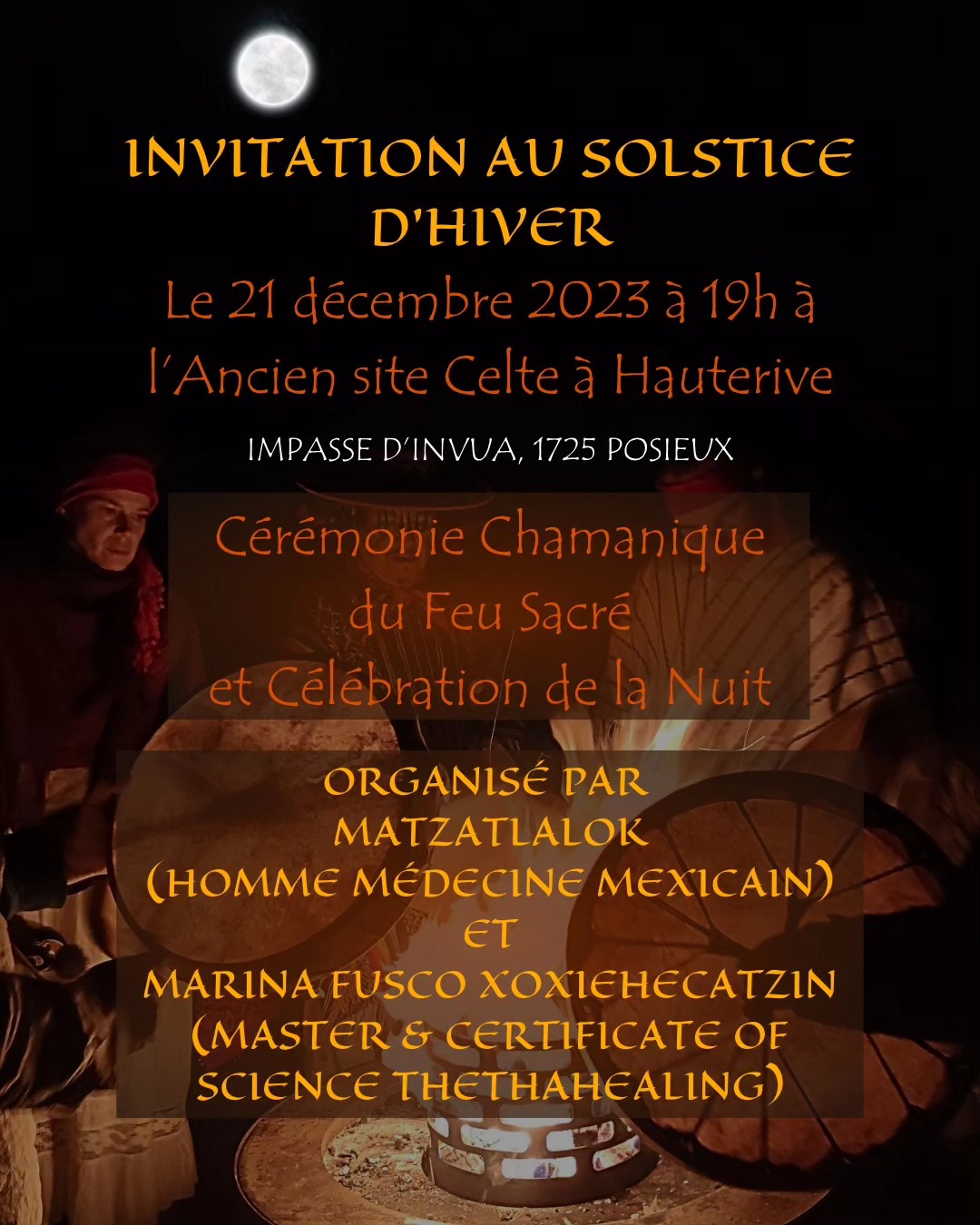 Joins-toi à nous pour cette cérémonie de célébration du solstice d'hiver !
N'hésite pas à confirmer ta présence à @matzatlaloc ou auprès de moi directement en mp, je transmettrai ta présence 🙏🏻