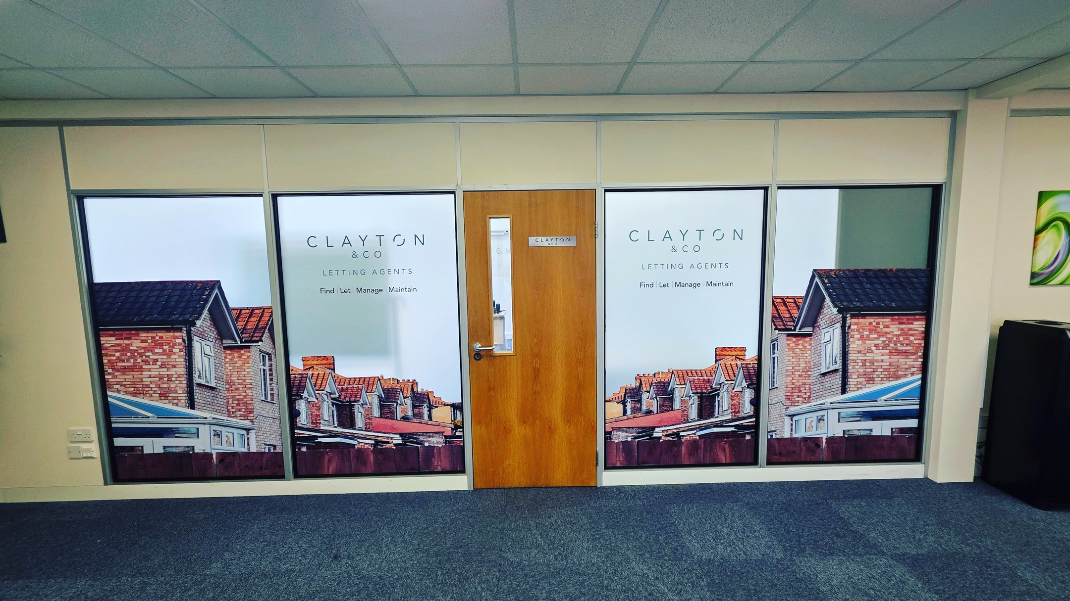 Internal window vinyls completed for @claytonandco_ today 😍
