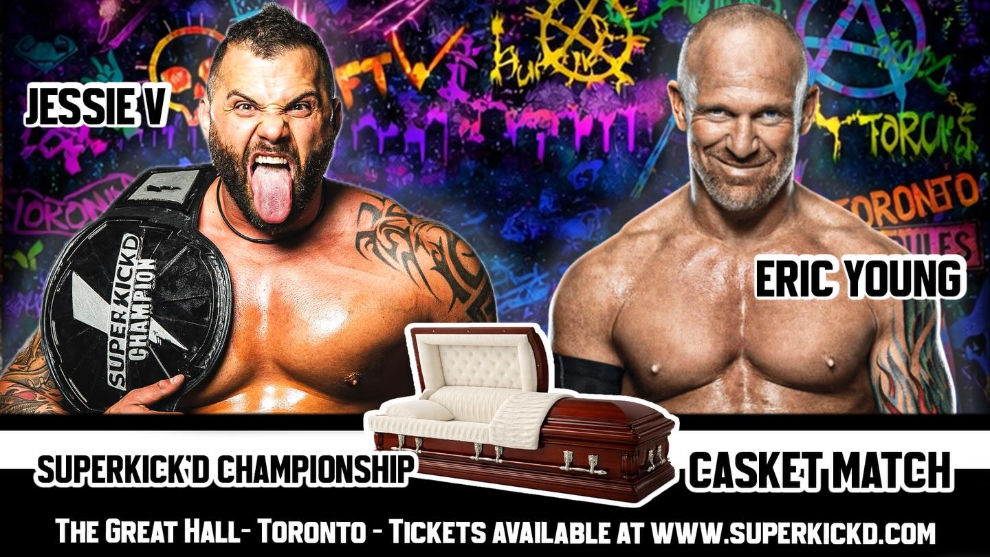 We’re already 50% sold out for our next show a month away! Don’t miss @clutchjessiev put his title on the line against @theericyoungig Superkick’d career in a casket match! April 24th at The Great Hall.
