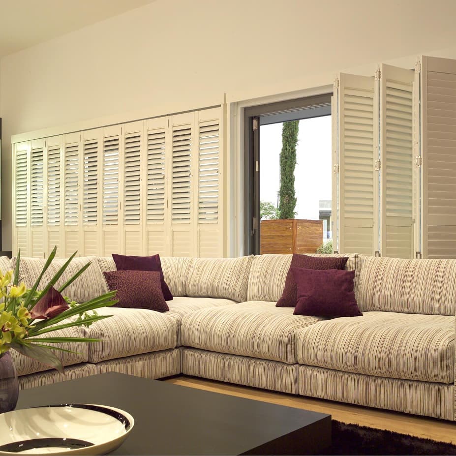 Give your Living room that homely touch with #interior #plantationshutters. Visit our showroom or view our website at www.devonshireblinds.co.uk for more information about our range of #shutters