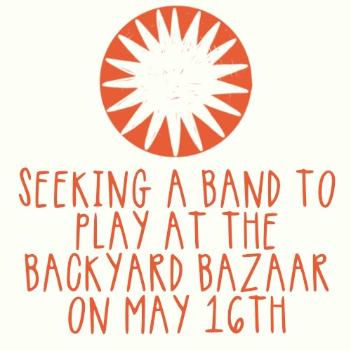 UPDATE: we booked a band! Thanks everyone.
.
.
We’d really love to have some live music at this year’s Backyard Bazaar! Are you a solo musician or band that wants to play this event? Shoot me a message!
.
.
.
#musician #band #humboldt