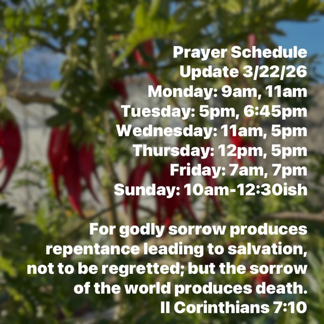 For updates and full schedule go to
www.lighthop.org
Lighthouse of Prayer
1011 N 26th St
Kalamazoo, MI 49048
Streaming link at www.lighthop.org
Not forsaking the assembling of ourselves together, as is the manner of some, but exhorting one another, and so much the more as you see the Day approaching. Hebrews 10:25
Brethren, pray for us.
1 Thessalonians 5:25