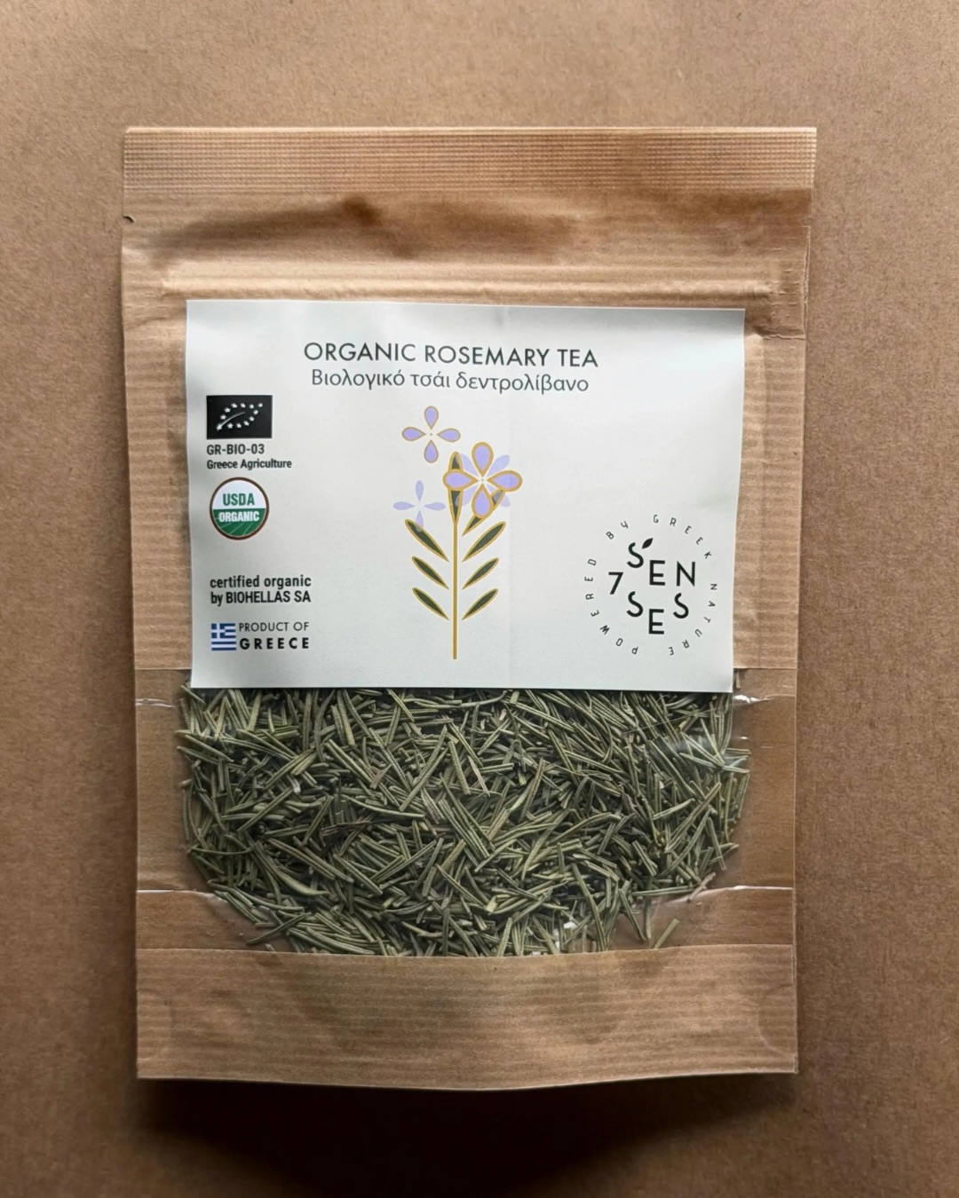📣New Product Announcement! 📣
Today we are proud to launch our new Greek Organic Rosemary Tea in doypack! Rosemary (Rosmarinus officinalis), known as “dendrolivano” (δεντρολίβανο) in Greek, is a vigorous, aromatic herb with a distinctive pine-like flavor.
It is widely used in 🇬🇷 Greek culinary applications and according to Ancient Greeks using it for tea also has powers to revitalize the mind and invoke clear thinking. Great herb for memory and focus.
🌿 Perfect For: Your morning focus ritual or a midday mental reset.
#SevenSensesOrganic #RosemaryTea #Dendrolivano #mentalfocus #greekherbs