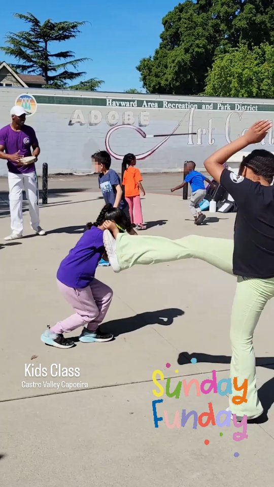 Great class today, adults and kids! Great weather, big smiles, and lots of Capoeira. Every Sunday. Kids at 11. Adults at noon.