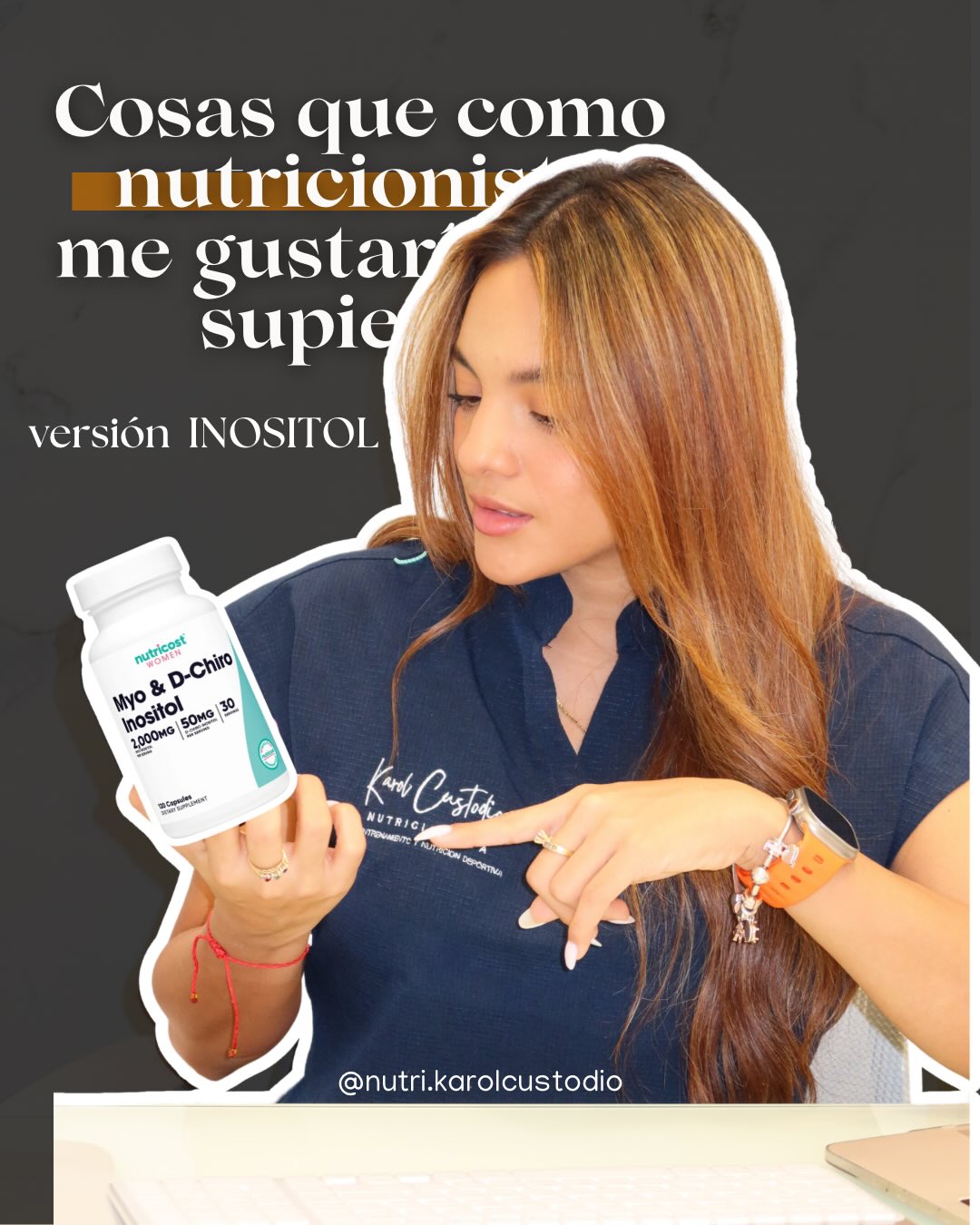 Y quiero hablarte del inositol… ✨
Porque sí, está muy de moda, pero más allá de eso, puede ser una herramienta súper útil cuando se usa correctamente.
Especialmente si estás lidiando con:
• SOP
• Ciclos irregulares
• Resistencia a la insulina
En este post te dejo lo que necesitas saber para usarlo con intención, no por tendencia.
💡: Si te toca suplementar, puedes usar mi código NUTRI.KAROL para 10% OFF en @bblatino507 ✨