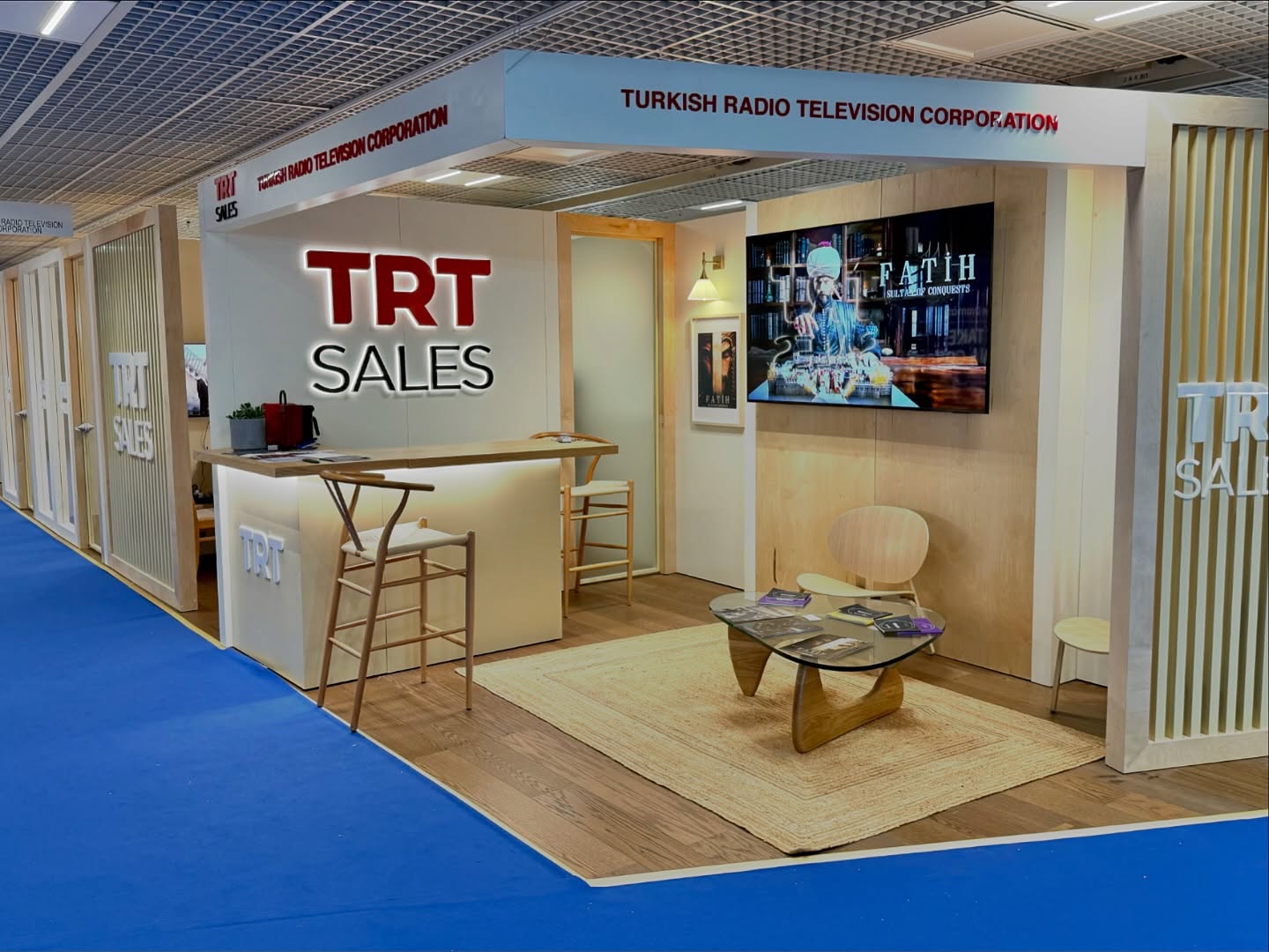 #mipcom2024 #trtsales TRT Sales custom booth.
Trade Show Design, Fabrication, Setup and Showsite Services by MK Displays.