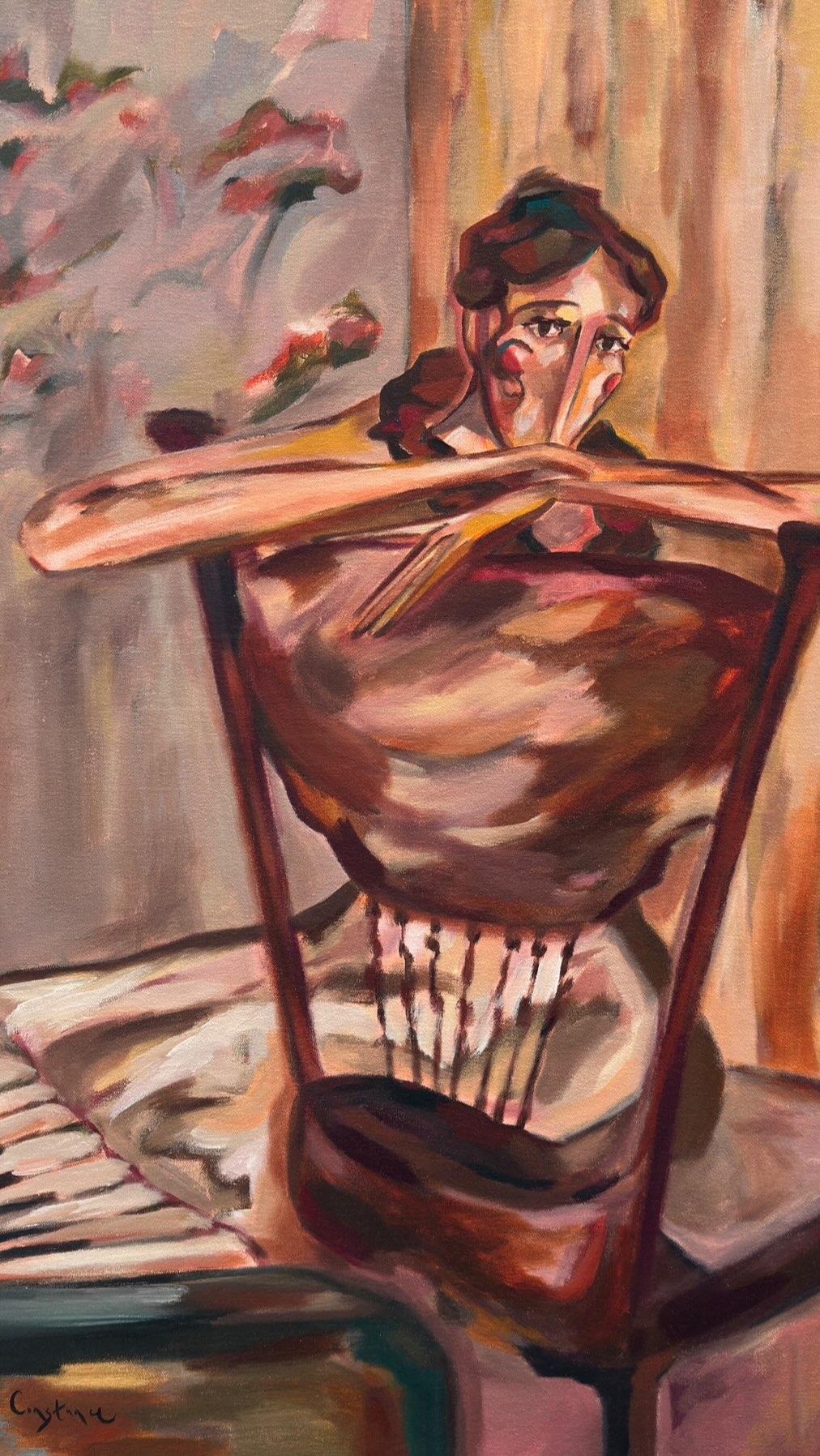 ‘Portia’ and her dancing piano 🎹
.
#artist #portraitart interiorstyle #painting