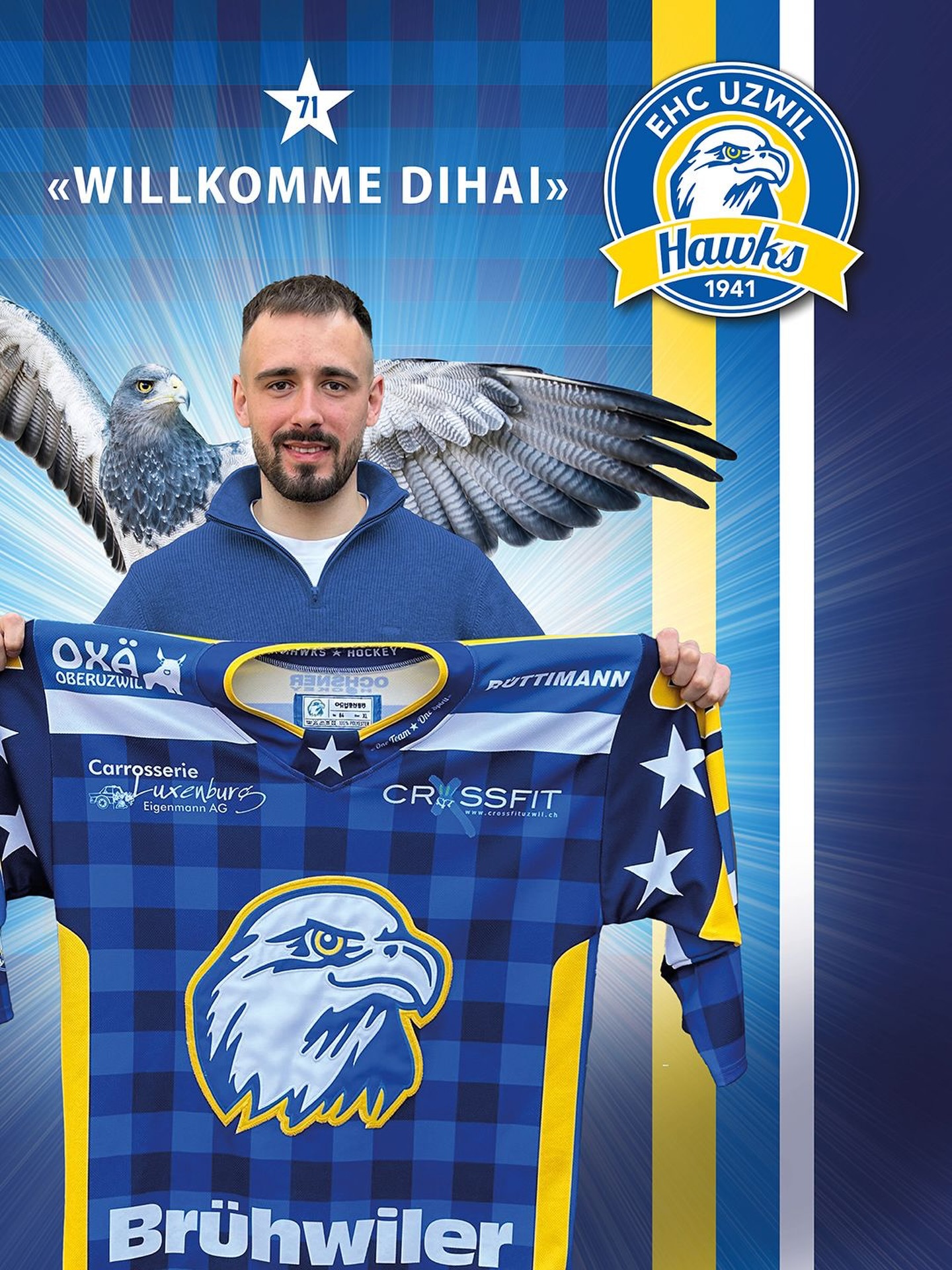 Au dä Anel Rozajac isch zrugg🤩
Der Uzwiler spielte zuletzt ebenfalls beim EHC Frauenfeld in der MyHockey League und bringt zusätzlich die Erfahrung aus fast 100 Spielen in der 1. Liga mit. Anel ist 24-jährig und wird unsere Verteidigung weiter verstärken. Wir freuen uns extrem, dass auch er heimkehrt und mit seiner Mentalität grossen Einfluss auf die Entwicklung unserer Mannschaft haben wird.
#ehcuzwil #ehcuzwilhawks #homecoming #youthteam #letsdothis