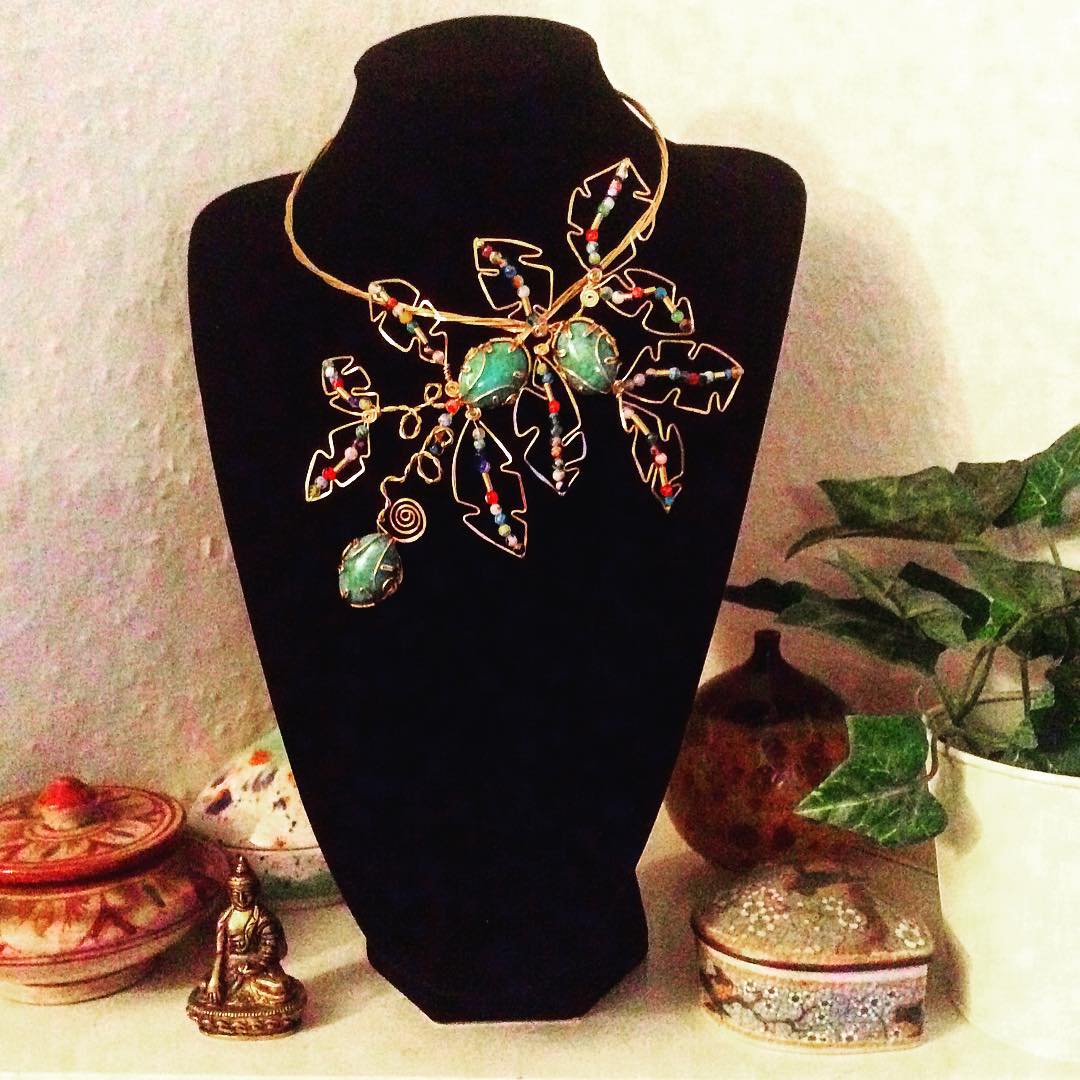 From my archive. I made this wire torque neckpiece many moons ago.