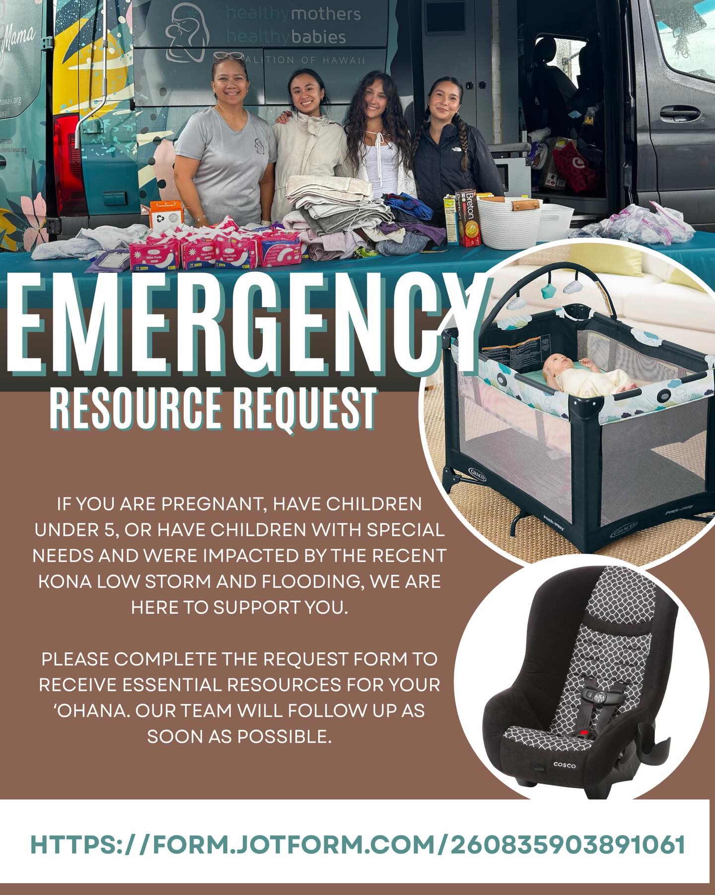 If you or your family were impacted by the recent Kona Low storm and flooding, we’re here to help.
Pregnant, have children under 5, or caring for a child with special needs? You may qualify for essential resources like diapers, cribs, car seats, and more.
✨ Scan the QR code or follow the link to get started
📞 Call (808) 452-1832 for support
You’re not alone, we’ve got you. 🤍
#hmhbhawaii #parentlinehawaii #konalowstorm
