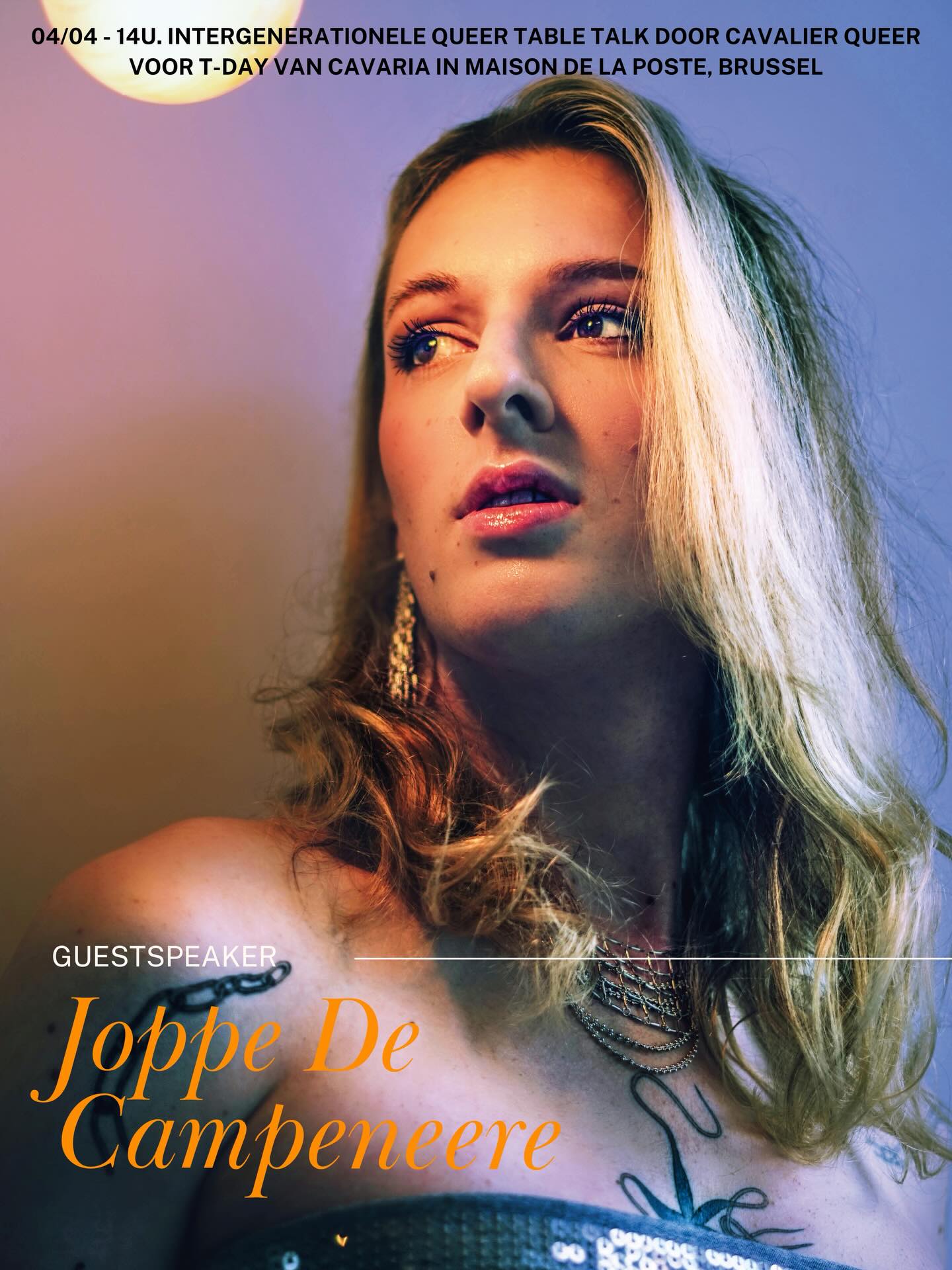 @joppe_dc is een gastspreker in onze intergenerationele queer table talk over ‘Taal in Transitie’ voor T-Day op 04/04 om 14u in @maisondelaposte. Samen onderzoeken we hoe taal verschuift, schuurt en soms tekortschiet in queer contexten. Joppes lens wordt beïnvloed door alle facetten van een queer bestaan. Hun recent werk focust op intersecties tussen gender, media, representatie en populaire cultuur. Ze host en maakt ook een podcast, @flikkerop_pod , samen met @madonna.lenaert . Andere gastssprekers zijn redacteur @sixtine_zoalsdekapel en socioloog @lensmarian Moderator is @uwi.tempspournous Intro door @marijn8en en @biemdhondt Gratis maar wel inschrijven via de link in onze bio, website of via @cavariavzw Die trouwens ook een gratis lunch voorzien hebben vermits inschrijving!
Foto by @marijn8en
De IQTT’s maken deel uit van een breder traject rond queer erfgoed en worden gefilmd en gefotografeerd. Wil je niet herkenbaar in beeld? Laat het weten aan onze hosts — we voorzien een systeem om je privacy te respecteren. Consent is geen voetnoot, maar een actieve praktijk. Dit project wordt gesteund door verschillende culturele en erfgoed instellingen en de Vlaamse Overheid.
#tabletalk #taalinstransitie