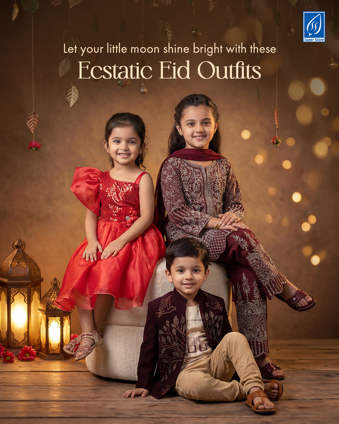 Let your little ones shine bright this Eid with our Ecstatic Eid Outfits!
From vibrant dresses to charming kurtas, celebrate the festive season in style.
Shop now at Super Saravana Stores and add the sparkle to your celebrations.
#SuperSaravanaStores #EidOutfits #EcstaticEid #KidsFashion #FestiveStyle #CelebrateWithLove #Eid2026